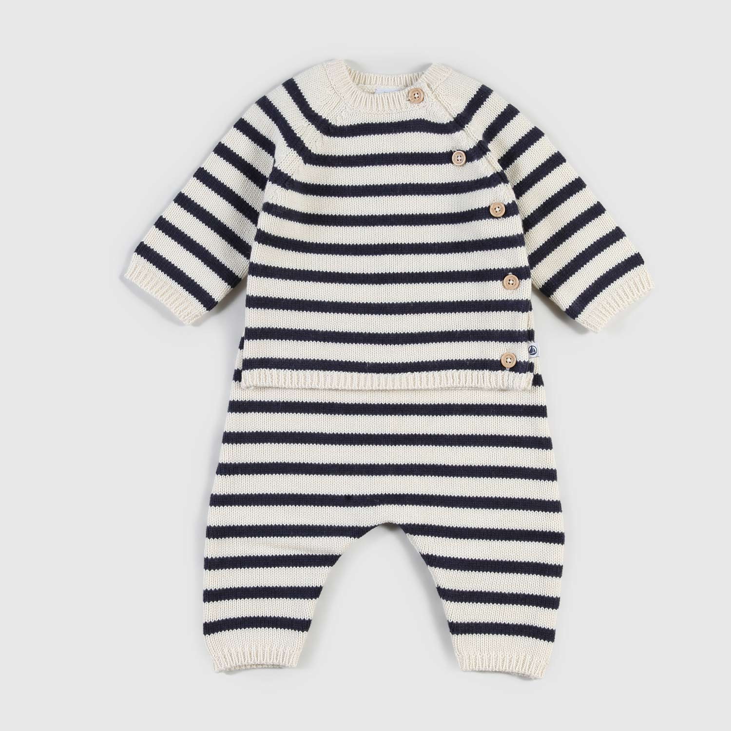 completo a righe blu e beige neonato - annameglio.com abbigliamento moda