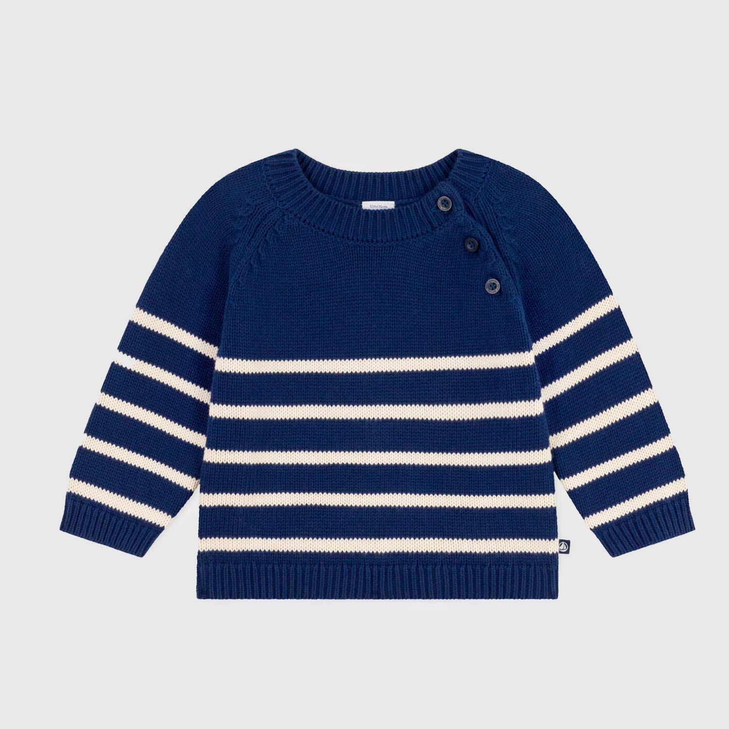 maglioncino blu con strisce beige neonato - annameglio.com abbigliamento moda