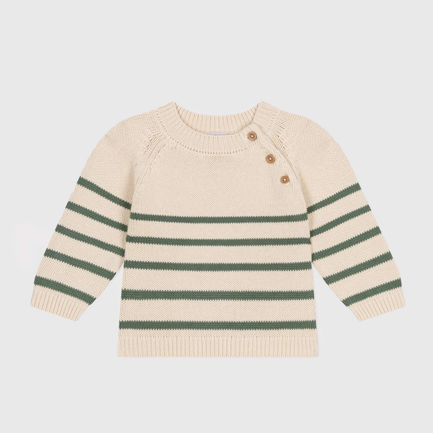 maglioncino beige con strisce verdi neonato - annameglio.com abbigliamento moda
