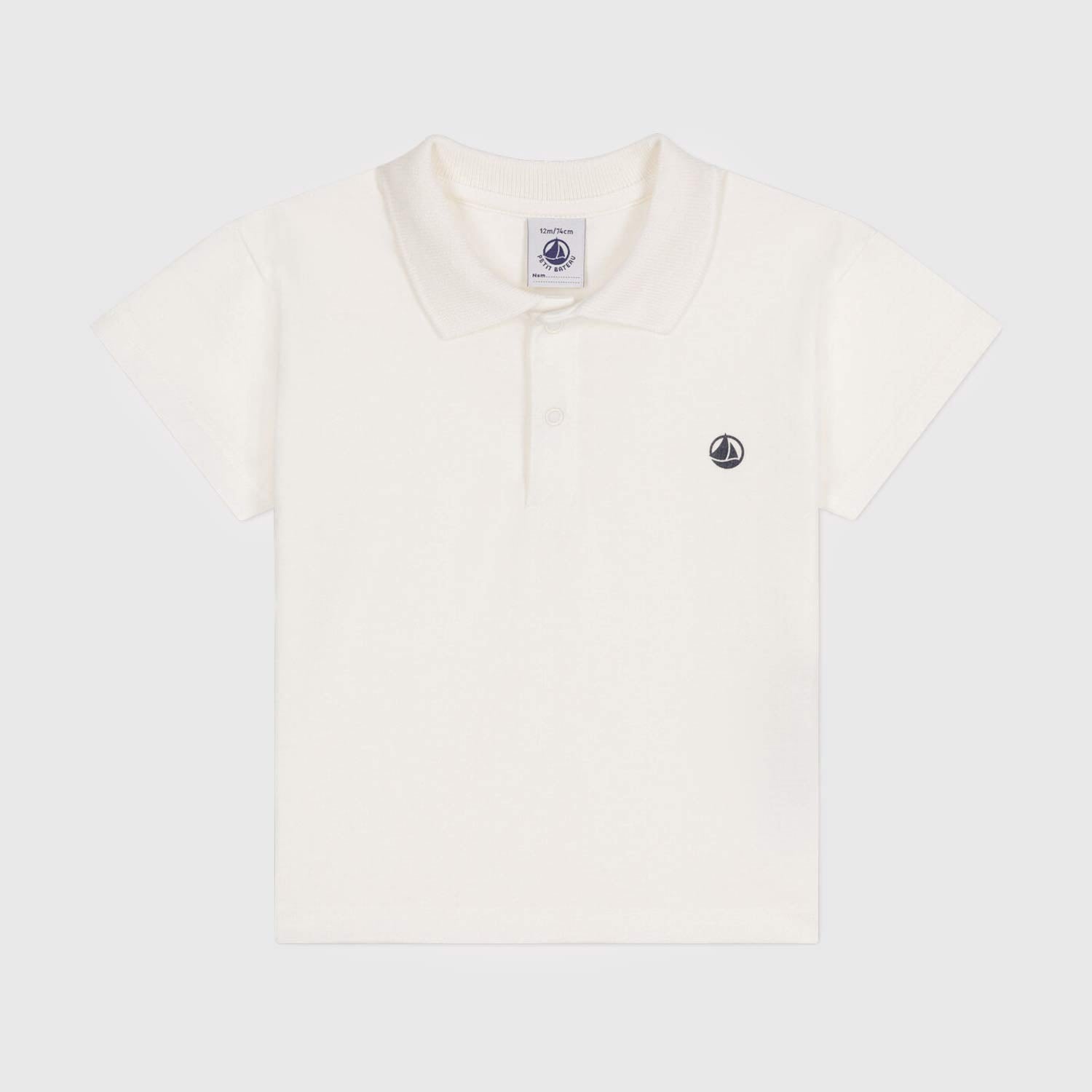 t-shirt polo bianca con stampa logo bambino - annameglio.com abbigliamento moda