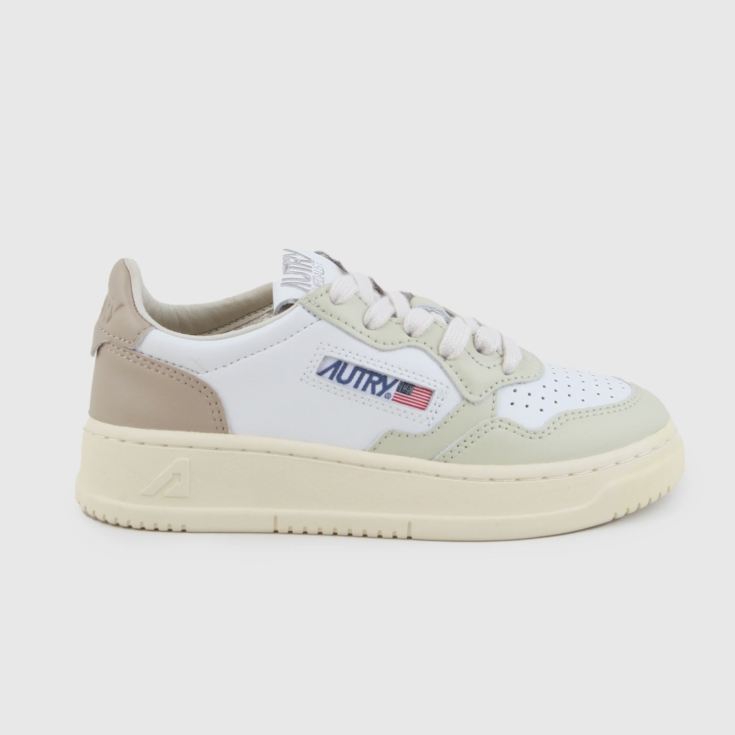 sneaker medalist bianche, beige e verdi - annameglio.com abbigliamento moda