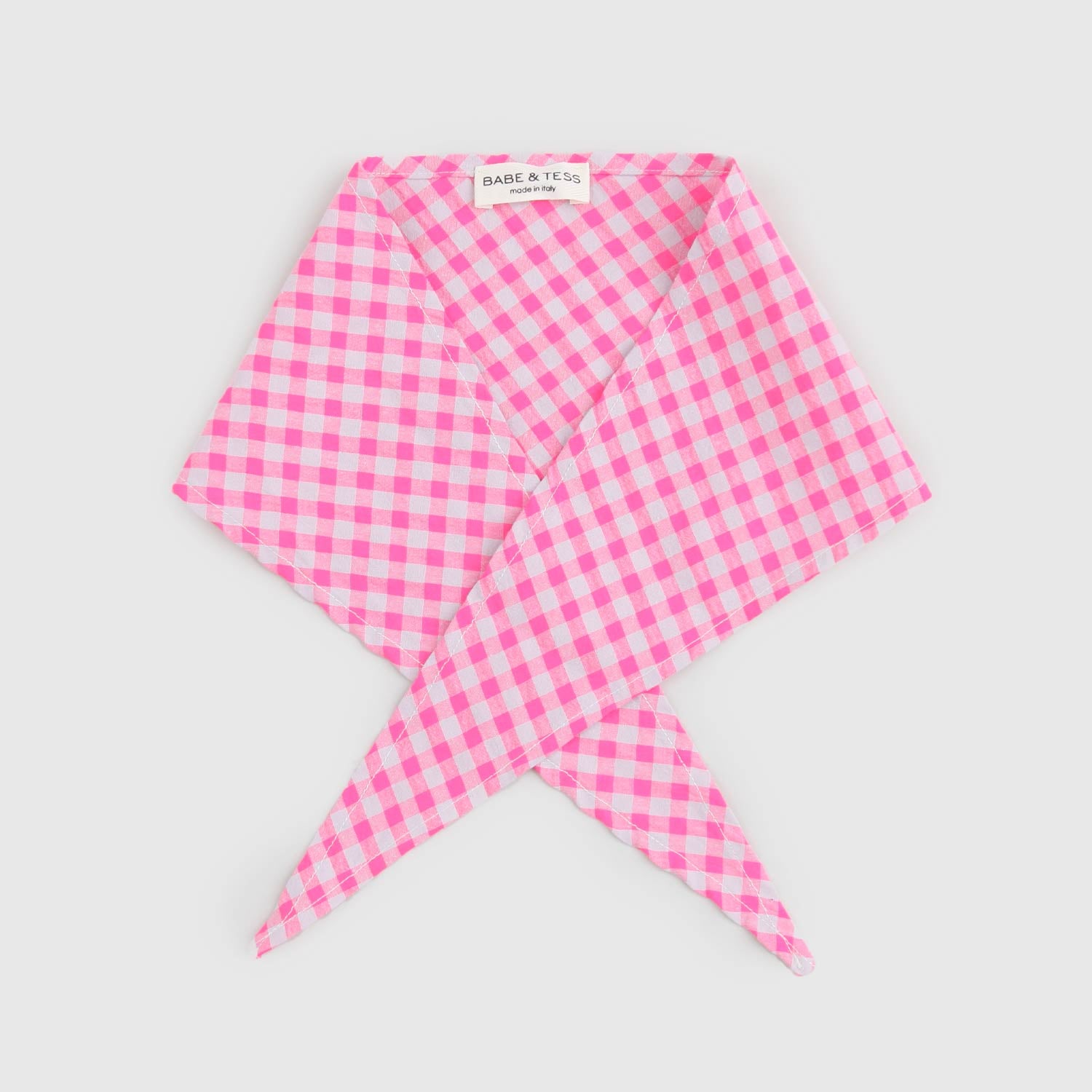 bandana a quadri rosa fluo bambina - annameglio.com abbigliamento moda