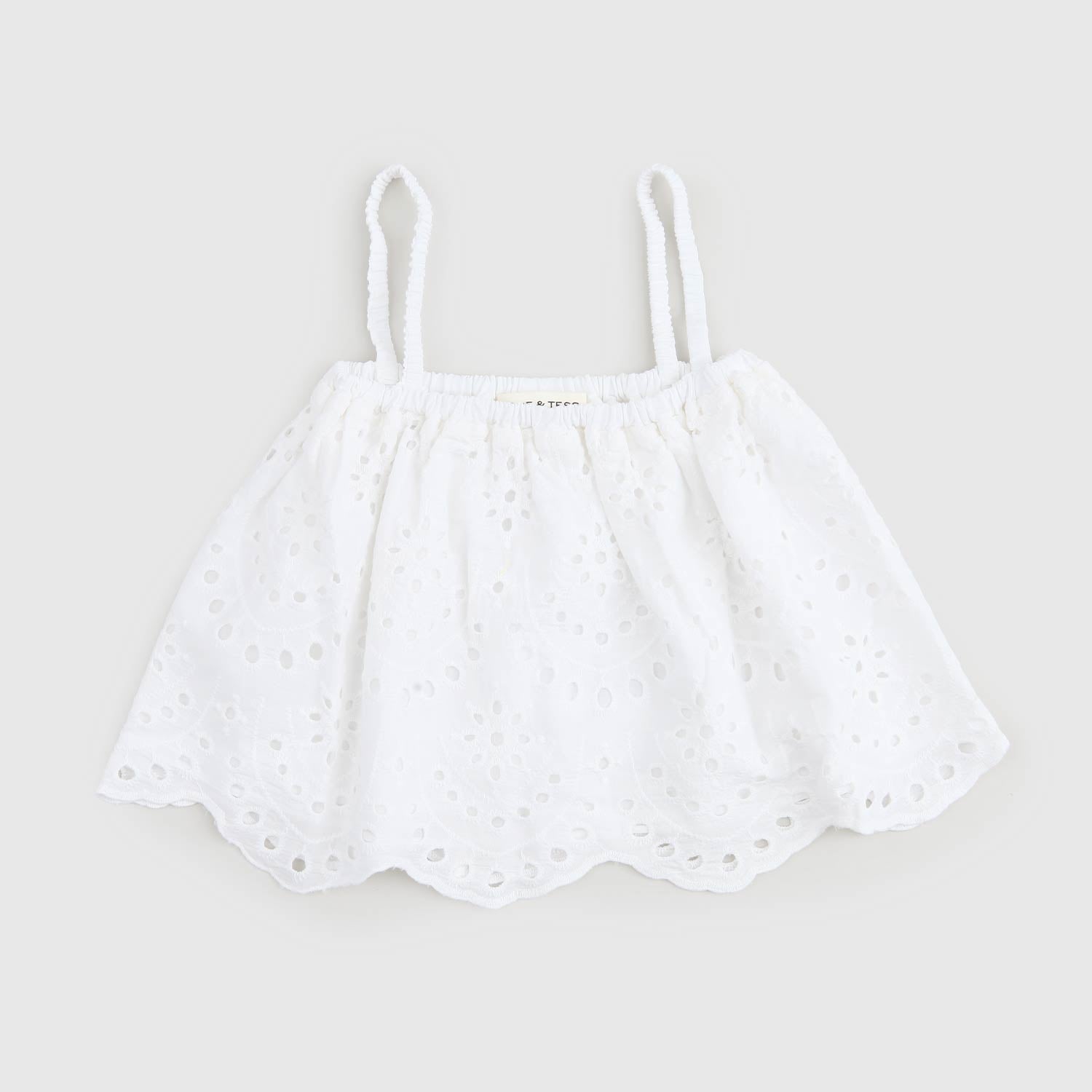 top bianco con ricamo bambina - annameglio.com abbigliamento moda