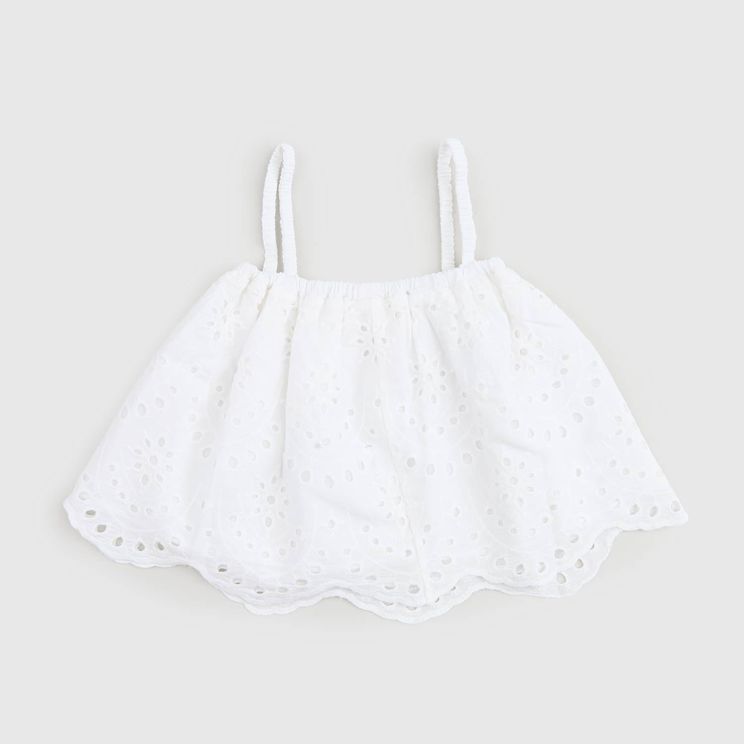 top bianco con ricamo bambina - annameglio.com abbigliamento moda