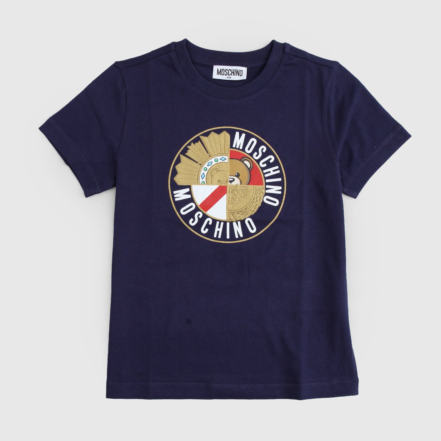 t-shirt blu stampa oro bambino e ragazzo - annameglio.com abbigliamento moda