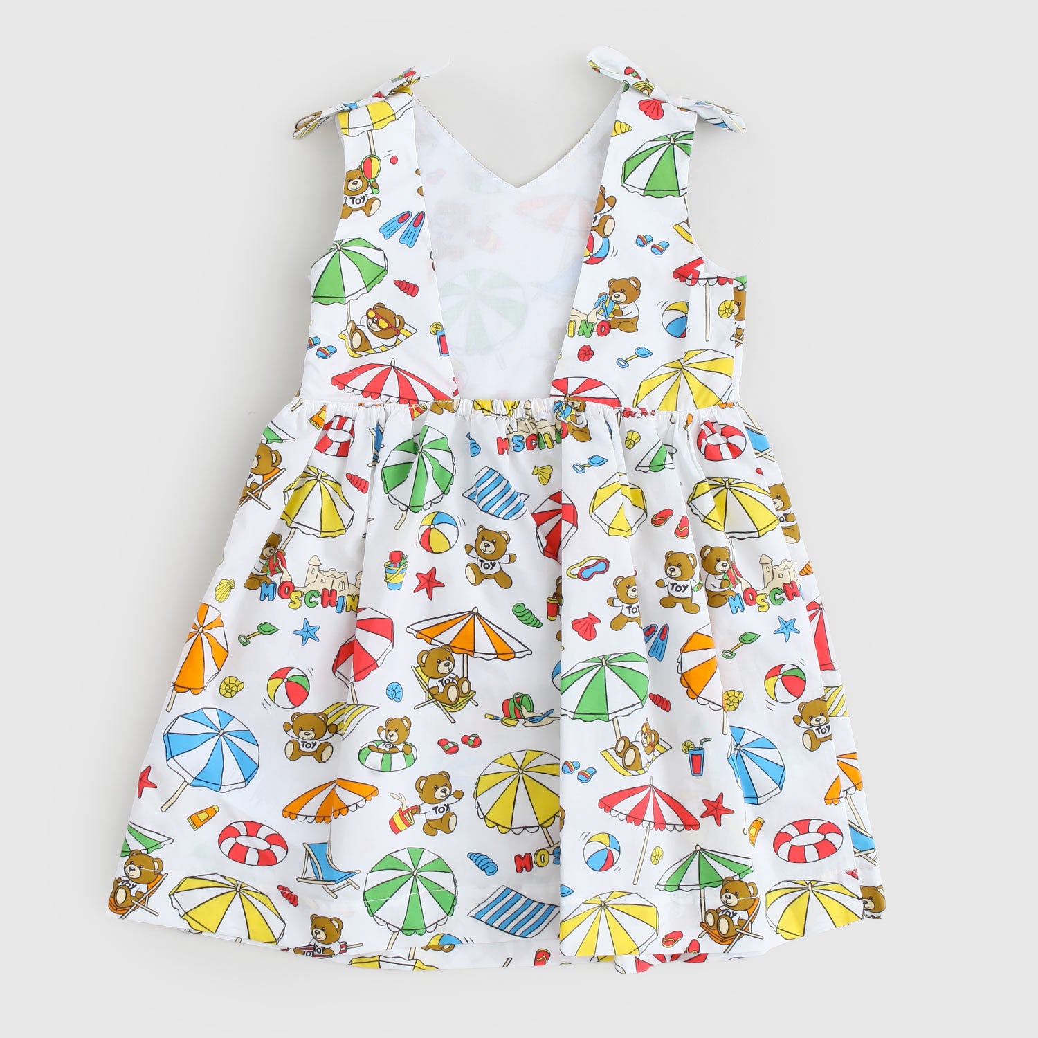 vestito bianco stampa all-over mare neonata - annameglio.com abbigliamento moda