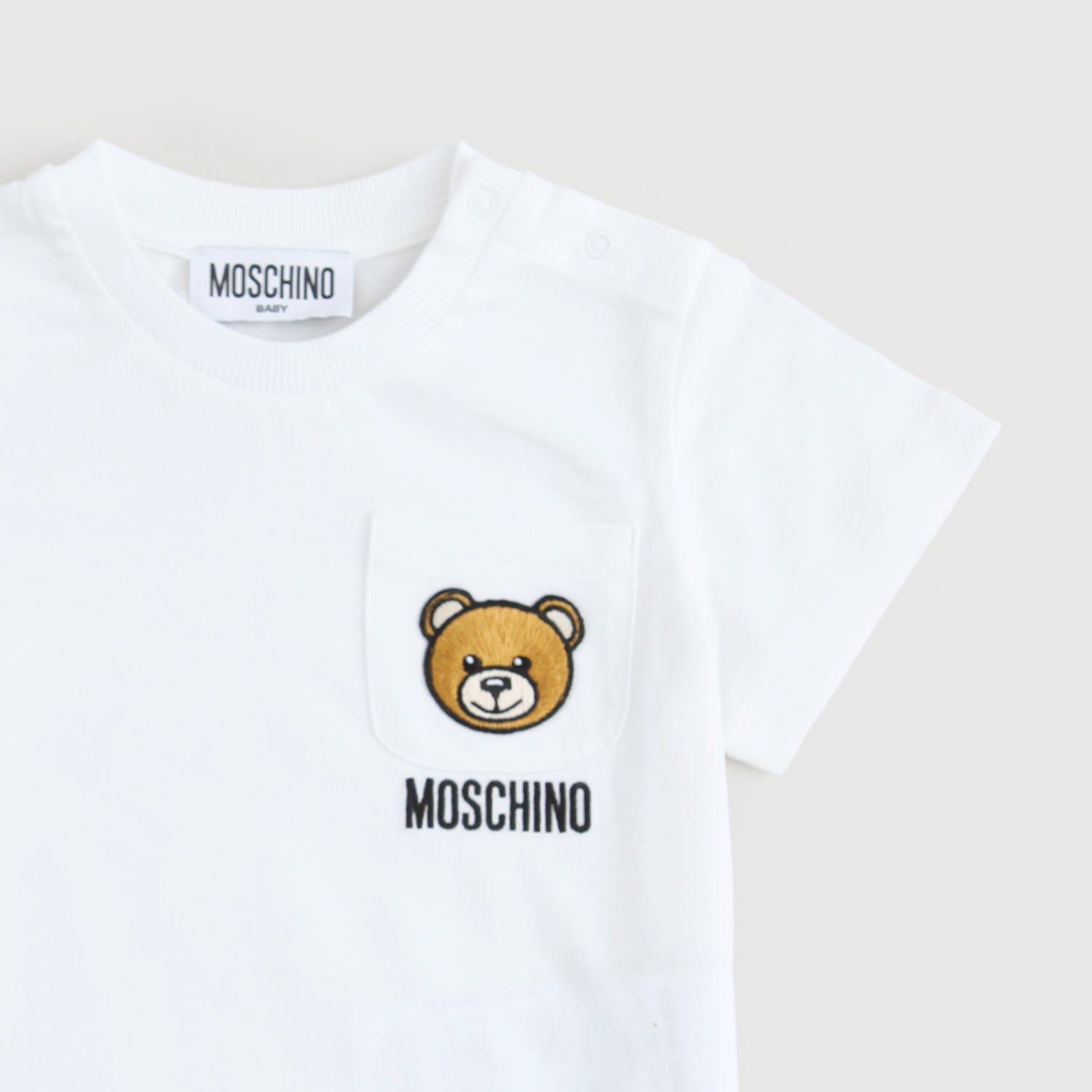 t-shirt bianca taschino neonato - annameglio.com abbigliamento moda