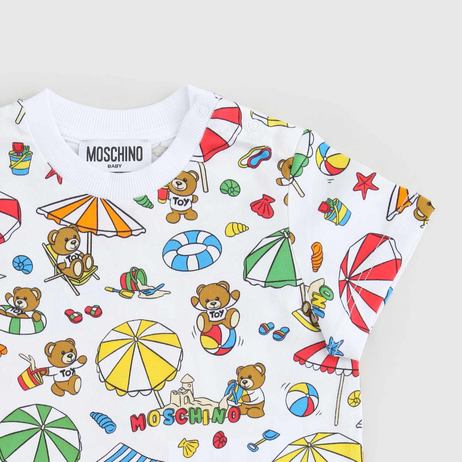 t-shirt bianca stampa mare neonato - annameglio.com abbigliamento moda