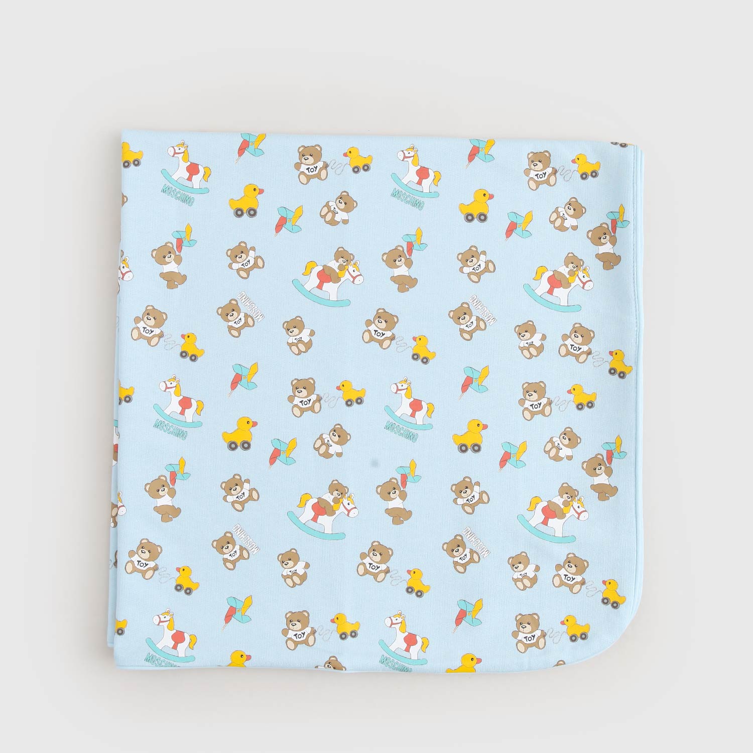 Coperta Celeste All-Over Moschino - annameglio.com abbigliamento moda