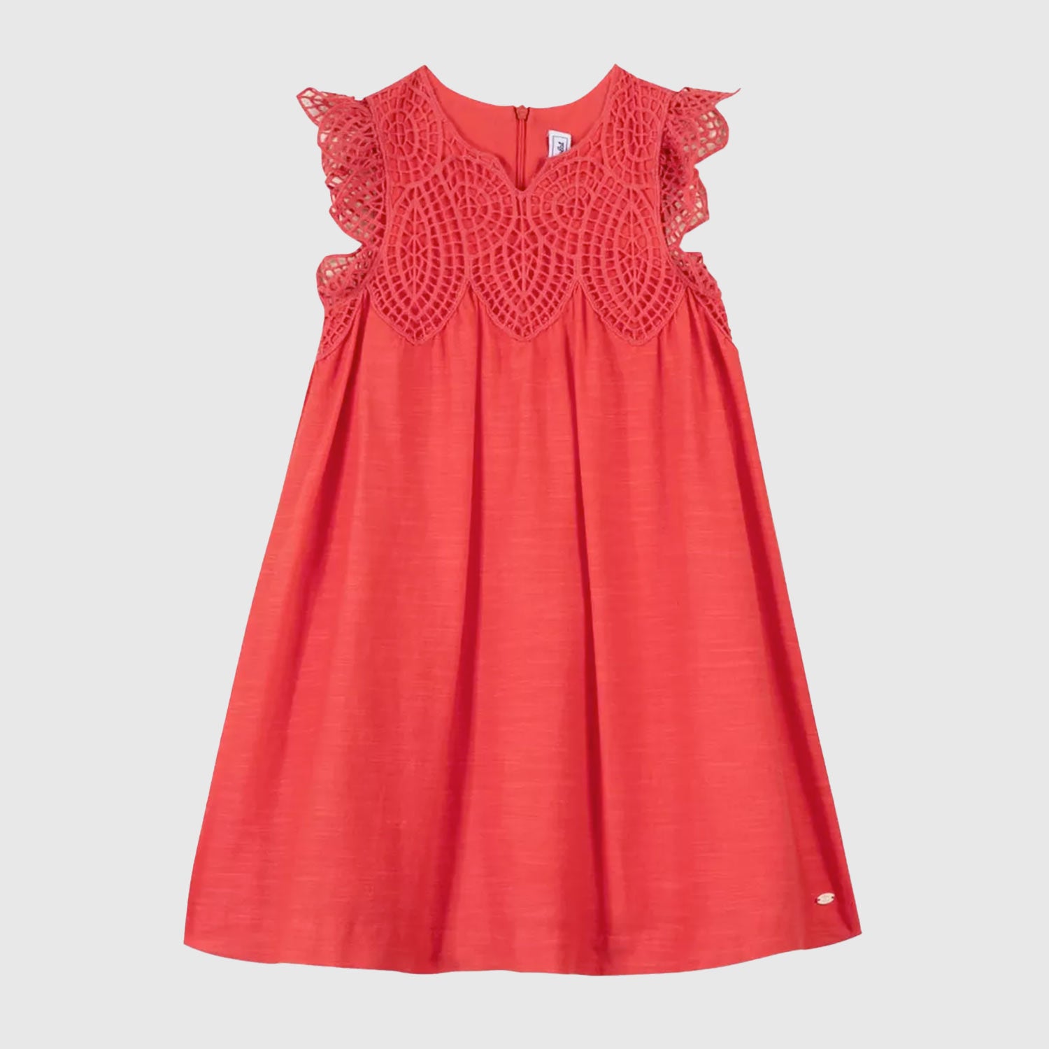 Vestito Rosso in Cotone con Ricamo per Bambina - annameglio.com abbigliamento moda