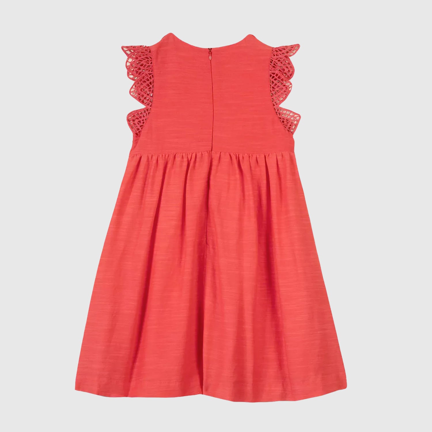 Vestito Rosso in Cotone con Ricamo per Bambina - annameglio.com abbigliamento moda