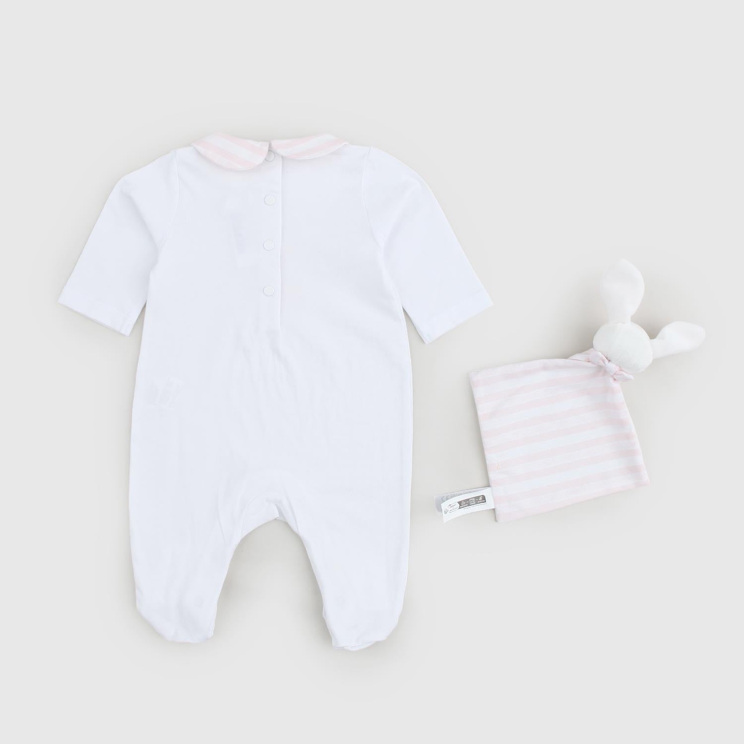 Tutina Bianca E Rosa Con Coniglietto - annameglio.com abbigliamento moda