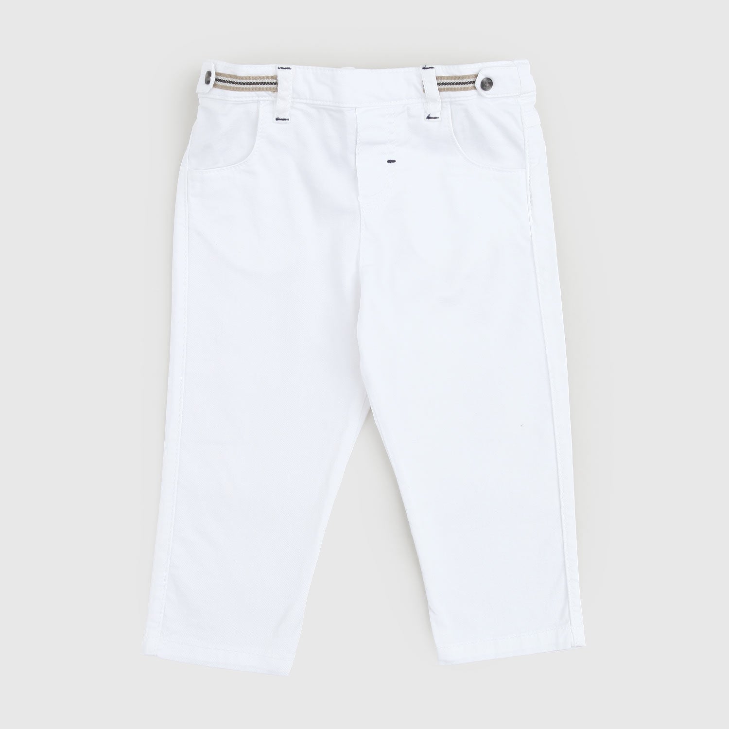 Pantalone neonato bianco twill - annameglio.com abbigliamento moda