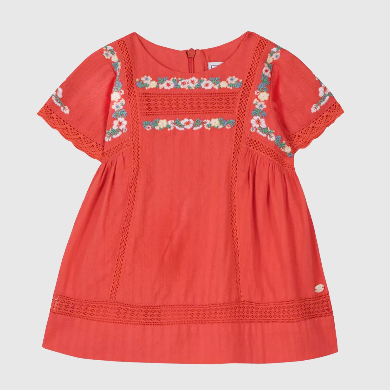 Vestito rosso con ricami a fiori - annameglio.com abbigliamento moda