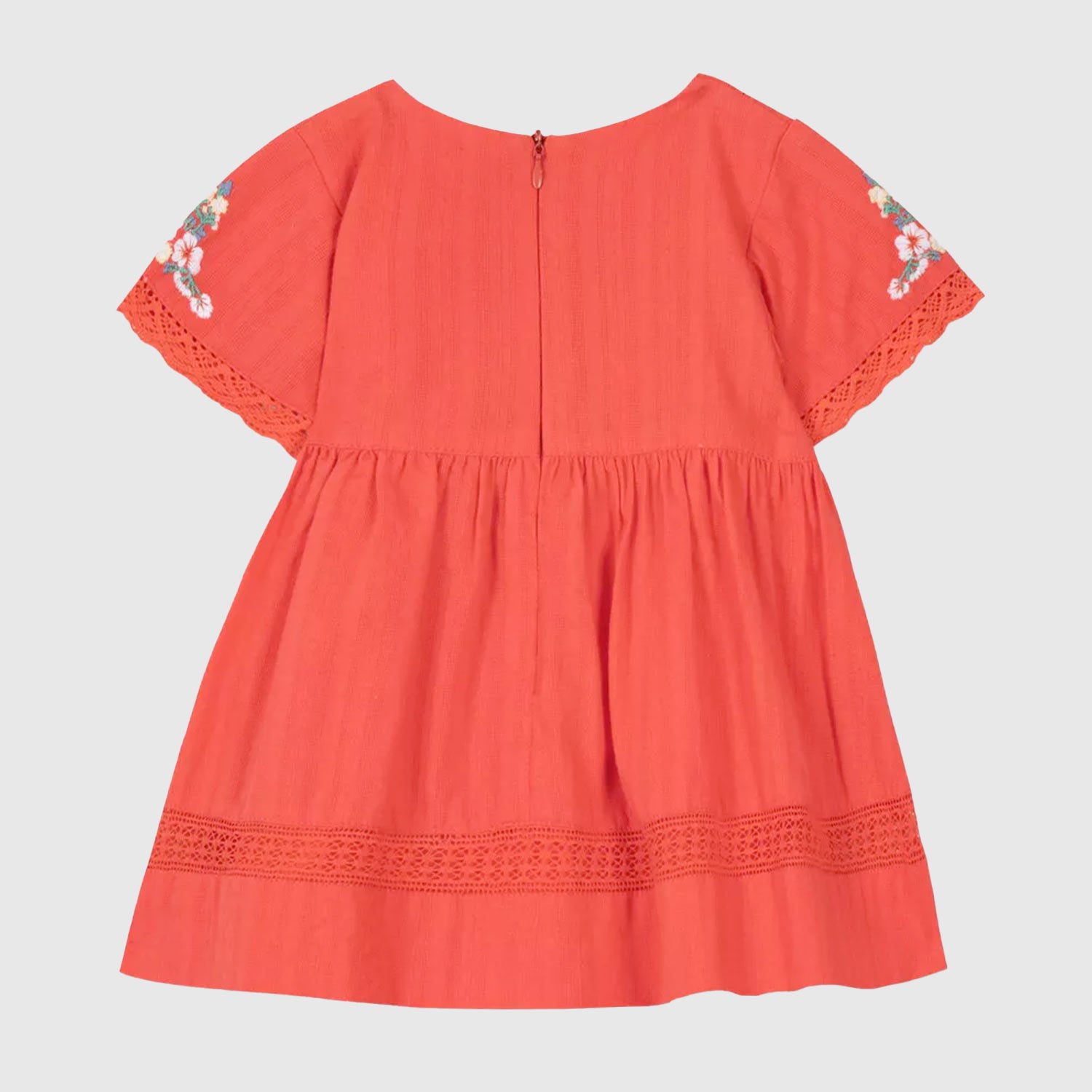 Vestito rosso con ricami a fiori - annameglio.com abbigliamento moda