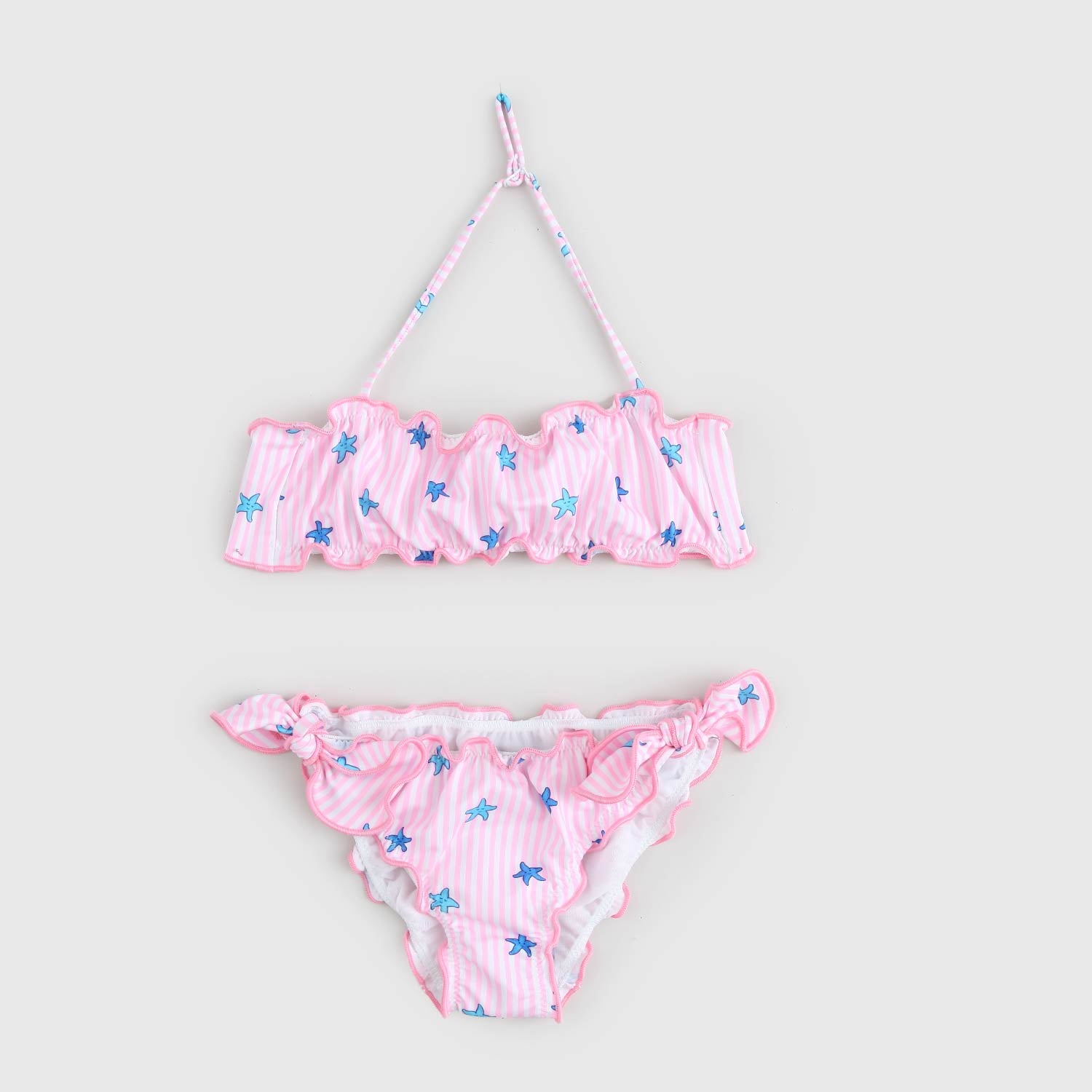 costume bikini due pezzi righe rosa - annameglio.com abbigliamento moda