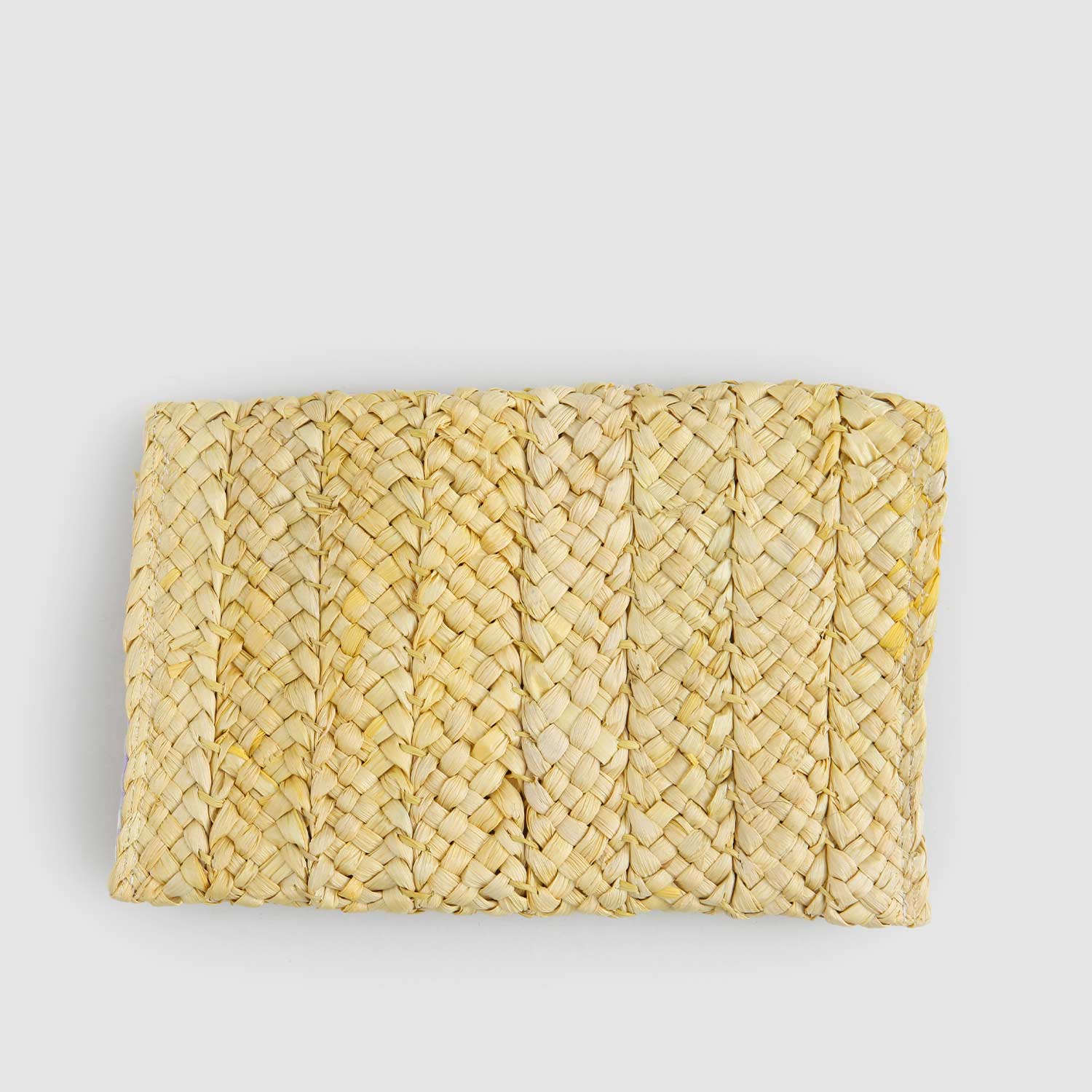 Pochette di paglia e ricamo viola - annameglio.com abbigliamento moda