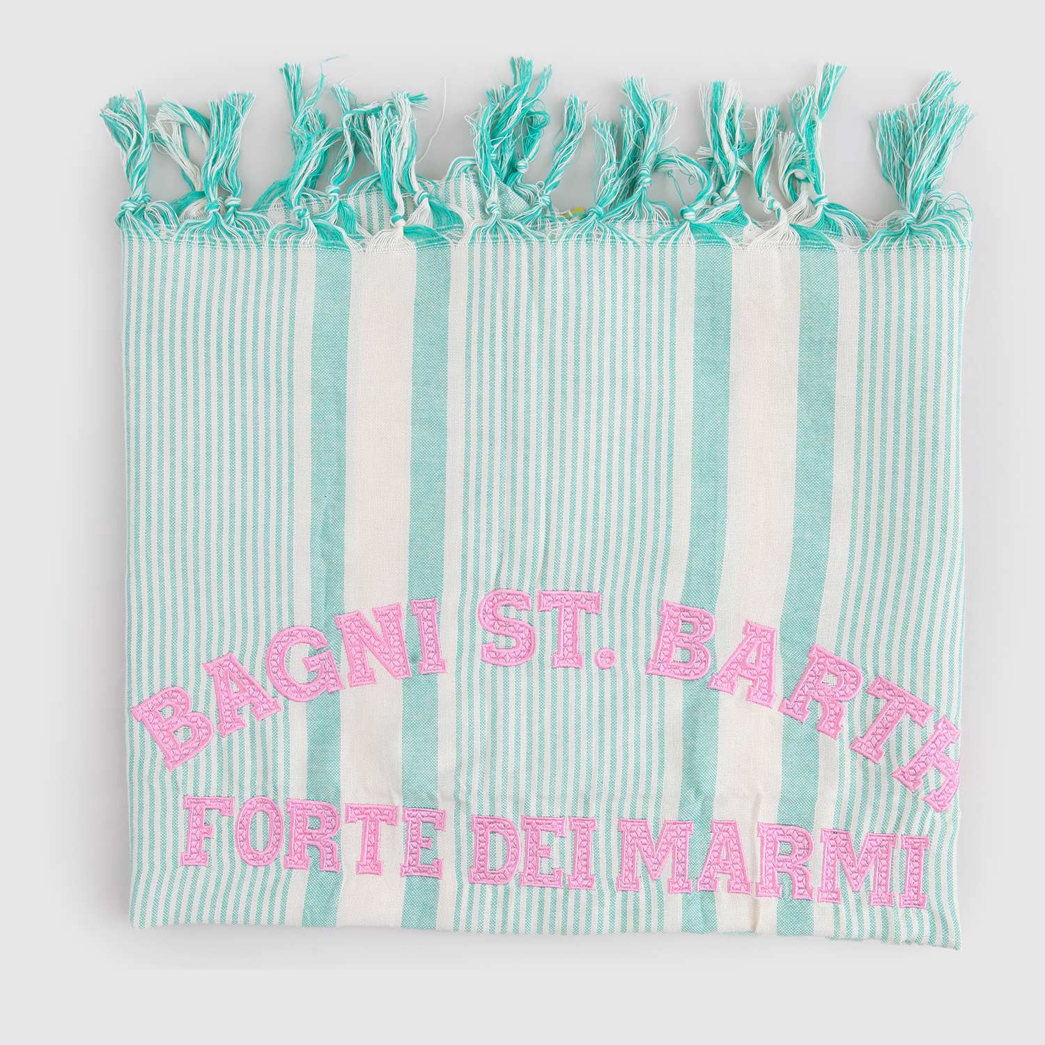 Telo Fouta Verde e Logo Rosa - annameglio.com abbigliamento moda