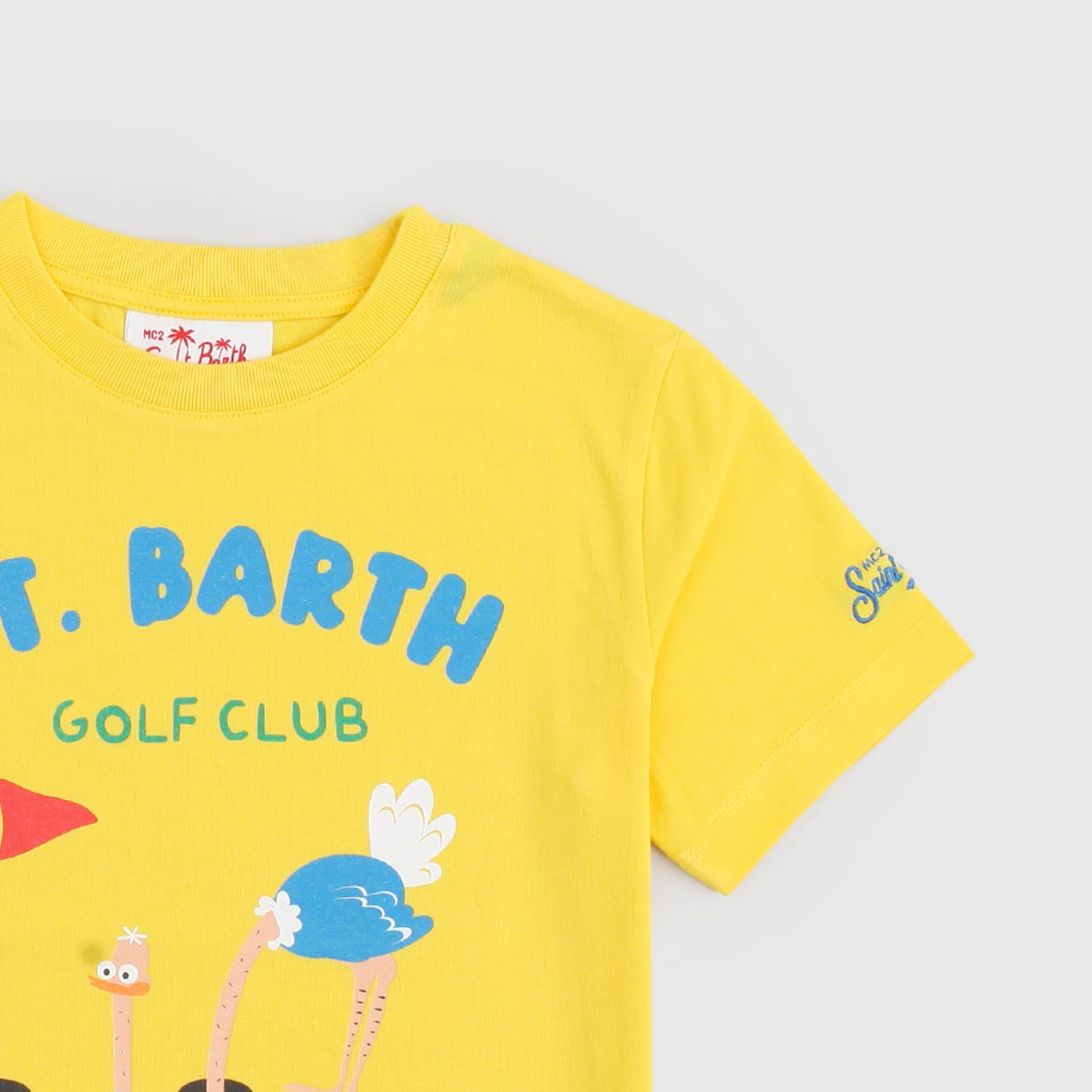 T-Shirt Gialla Stampa Struzzo Golf Club - annameglio.com abbigliamento moda