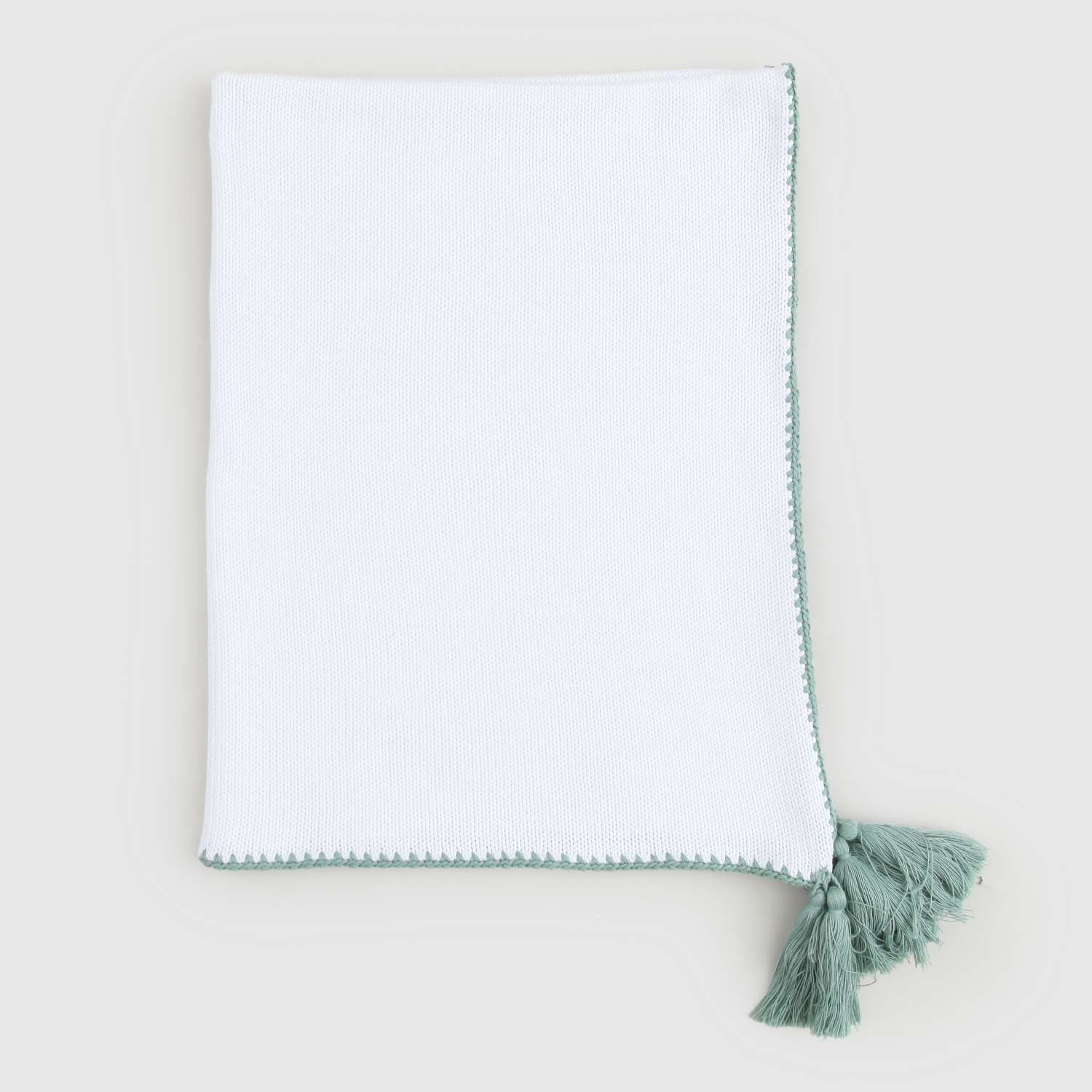 copertina bianca bordo verde - annameglio.com abbigliamento moda