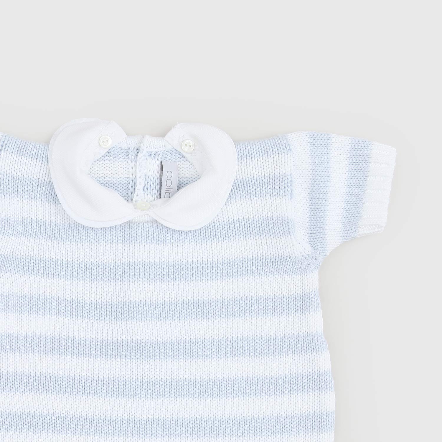 tutina a righe celesti e bianche neonato - annameglio.com abbigliamento moda