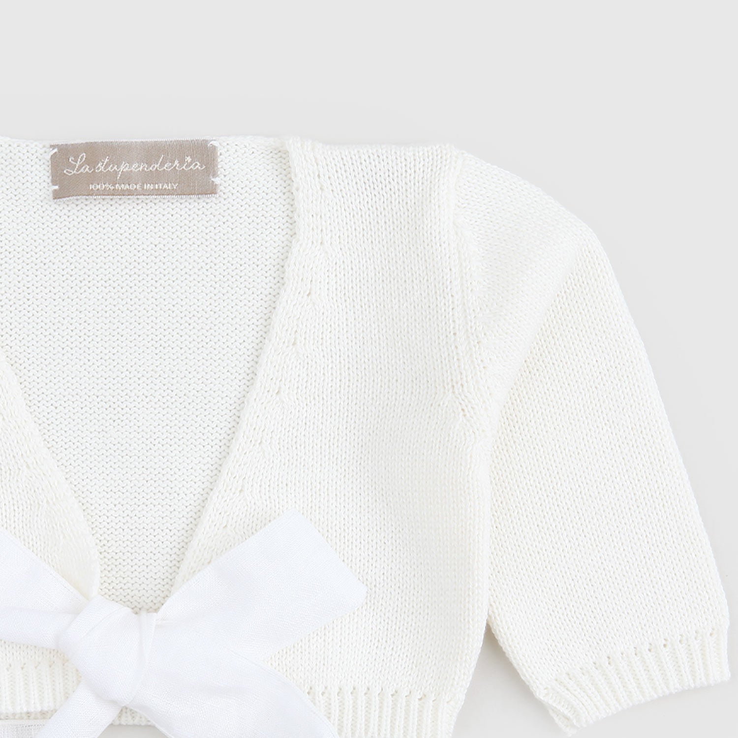cardigan bianco neonata fiocco - annameglio.com abbigliamento moda