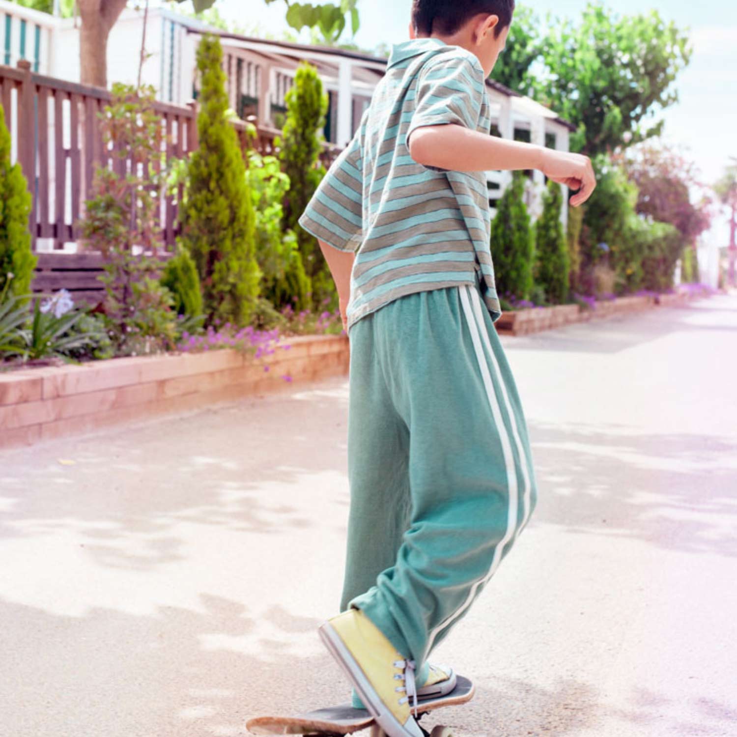 t-shirt righe verdi ragazzo - annameglio.com abbigliamento moda