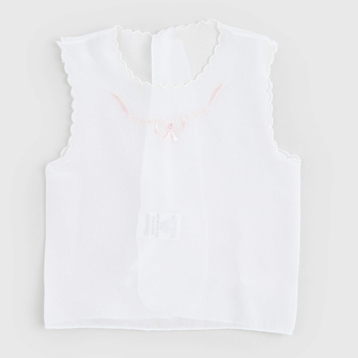 camicino panna ricamo rosa fiocco - annameglio.com abbigliamento moda