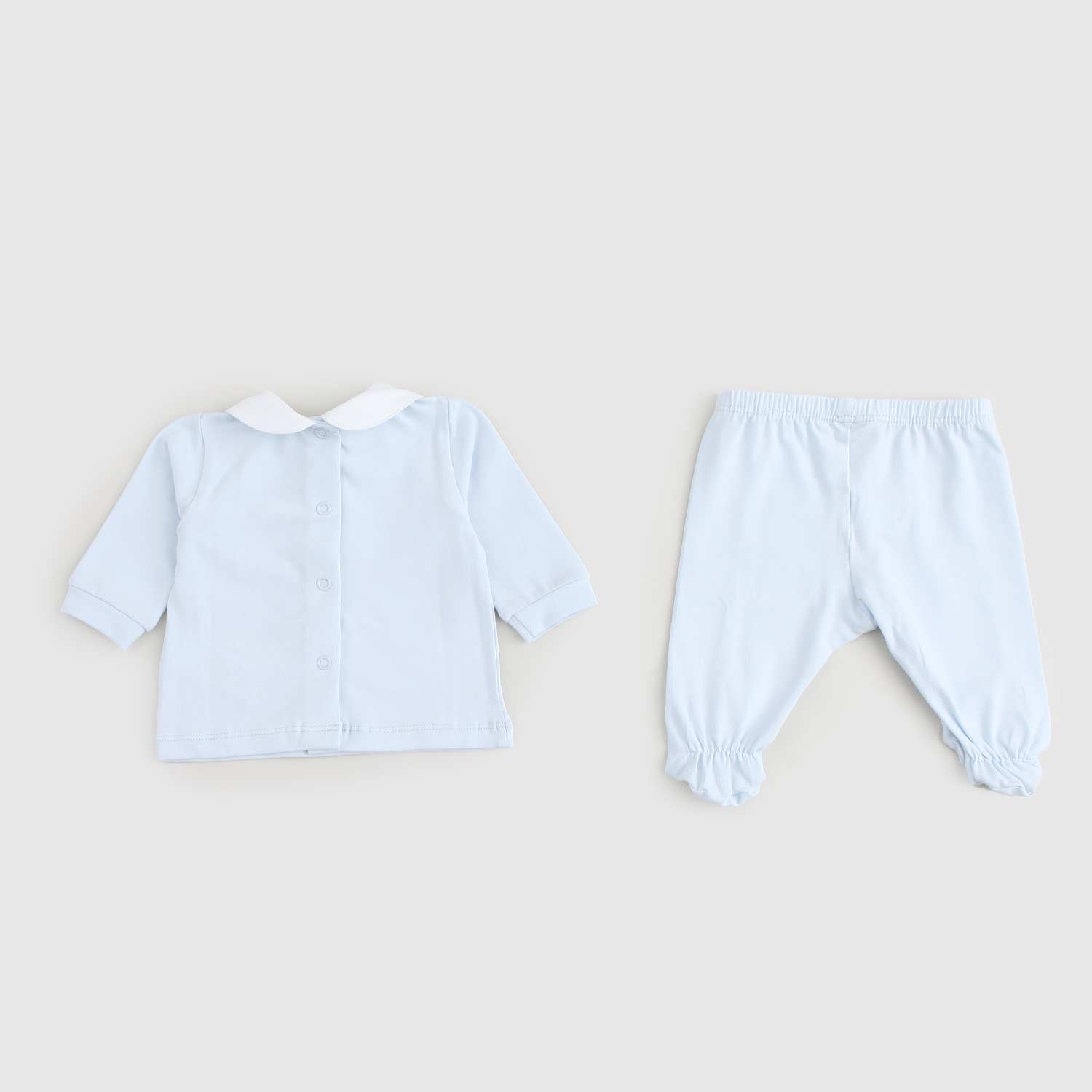 completo ghettina celeste maialino neonato - annameglio.com abbigliamento moda