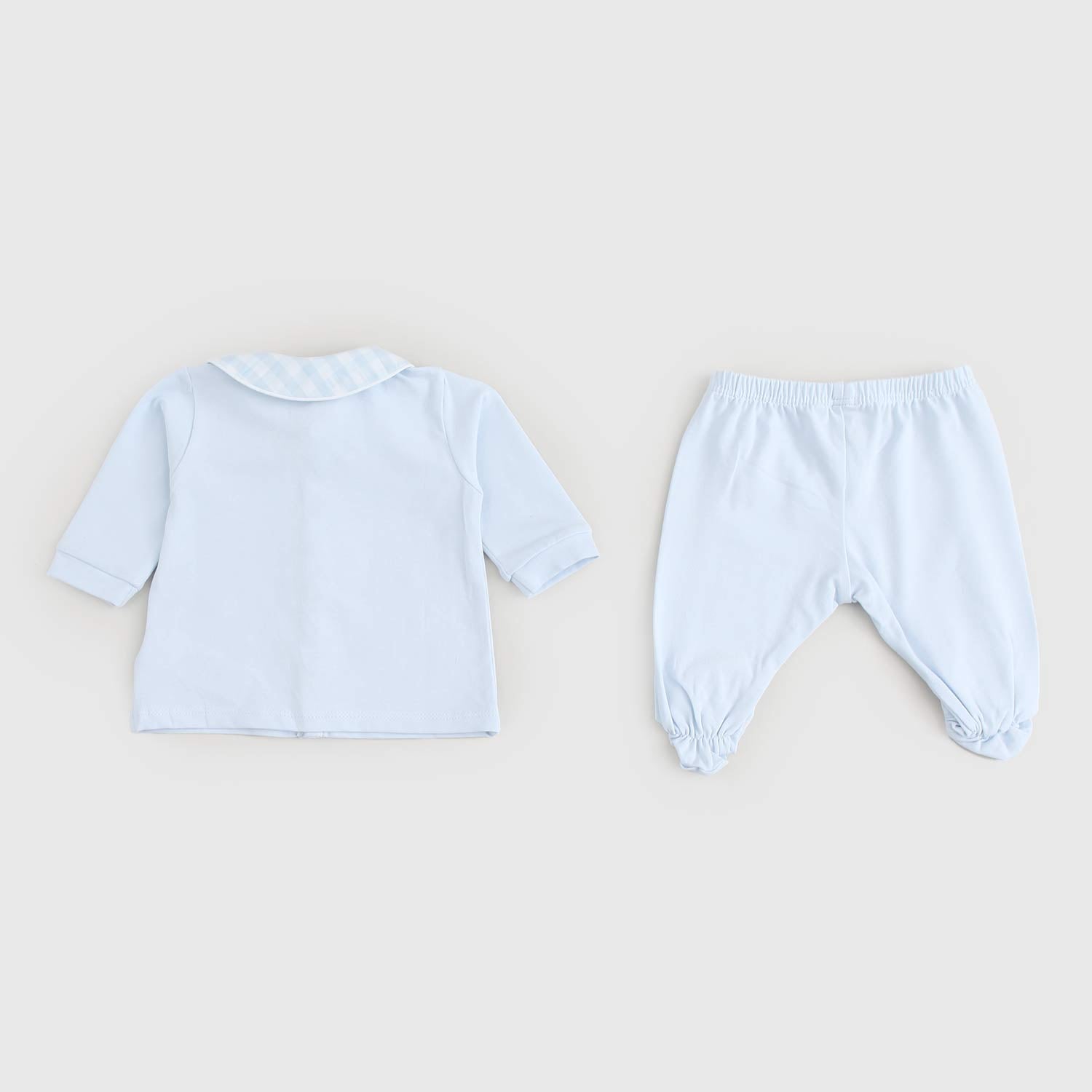 completo celeste maglia e pantalone neonato - annameglio.com abbigliamento moda