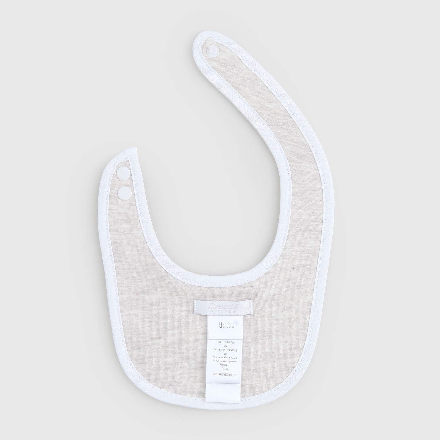 bavaglino bianco con maialino beige - annameglio.com abbigliamento moda