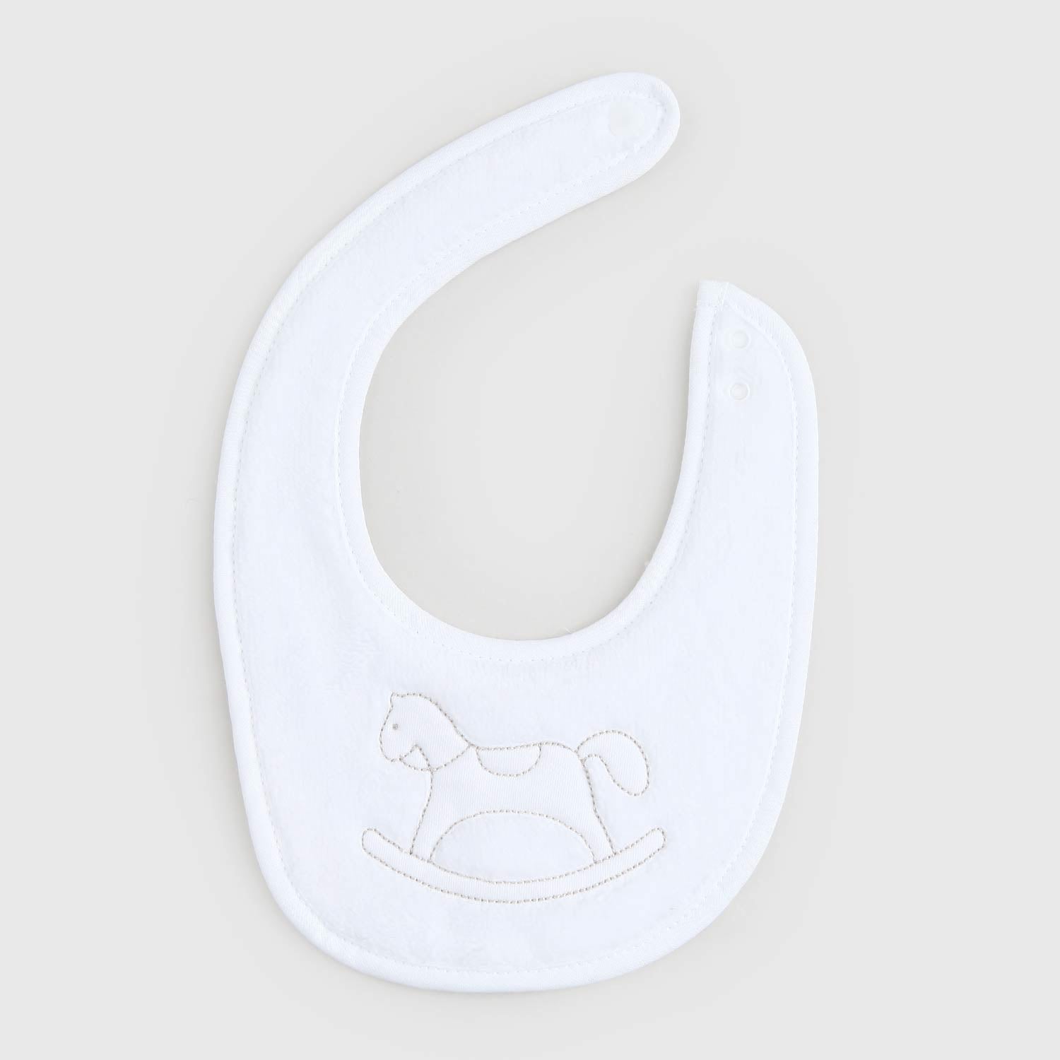 bavaglino bianco con cavallino beige - annameglio.com abbigliamento moda