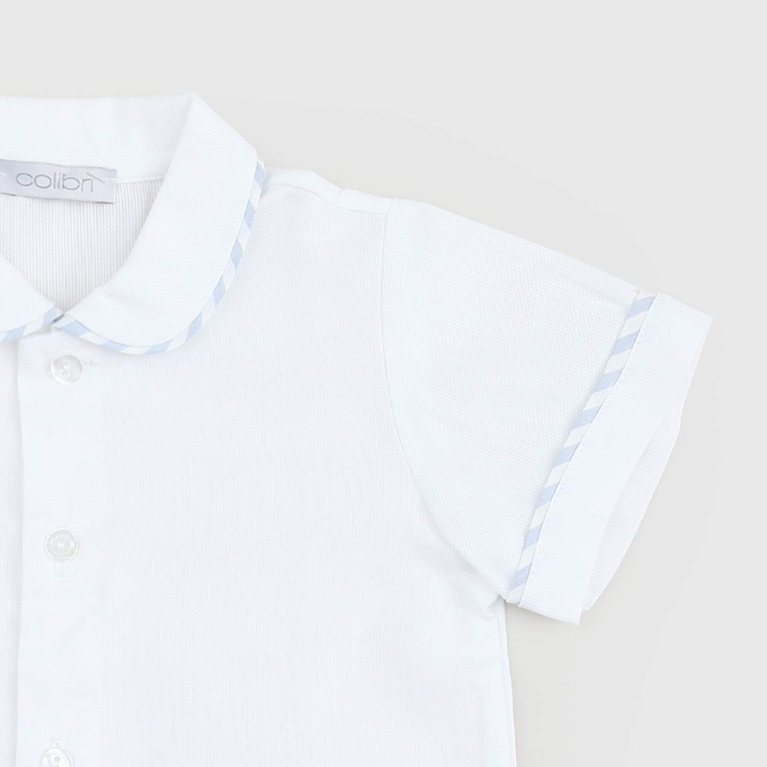 camicia bianca dettagli a righe neonato - annameglio.com abbigliamento moda