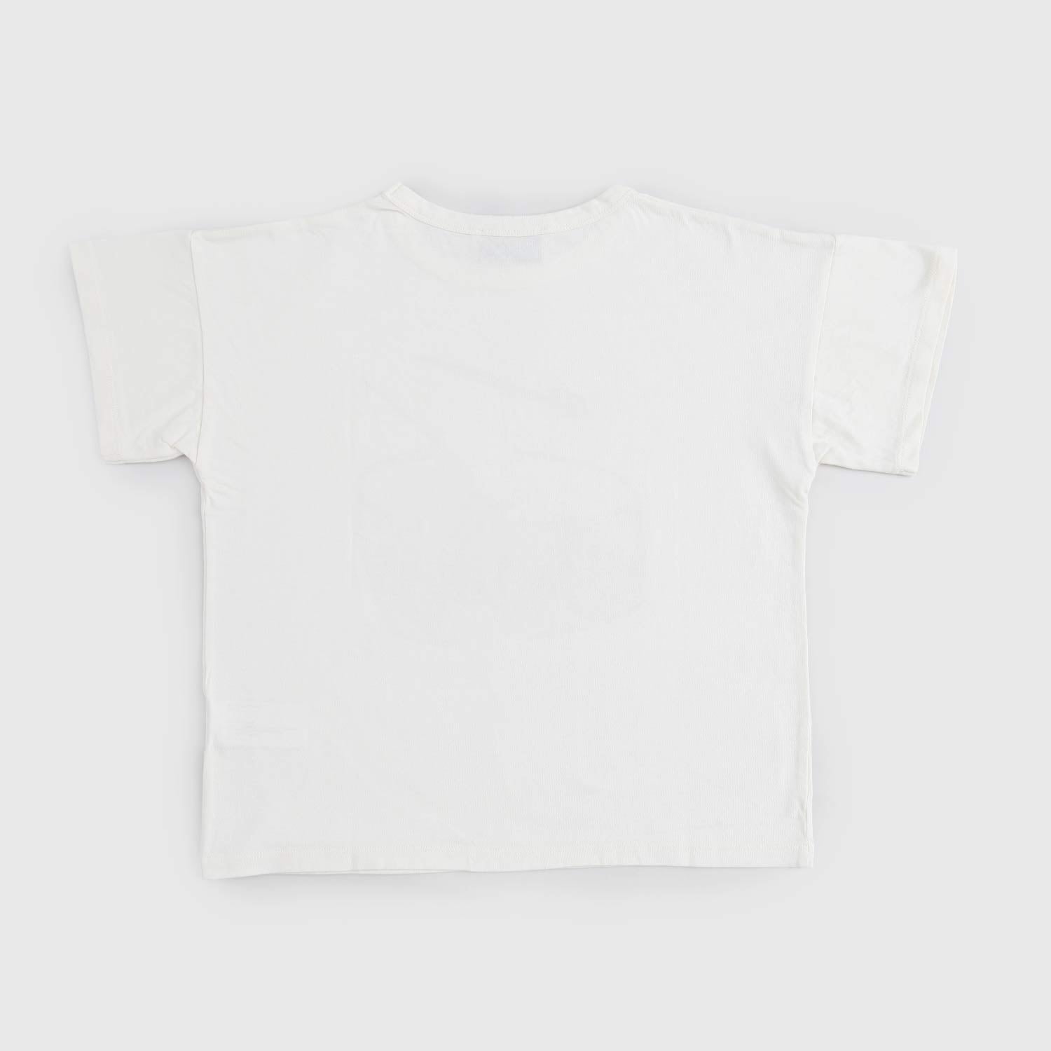 T-shirt avorio stampa tamburo bambino - annameglio.com abbigliamento moda