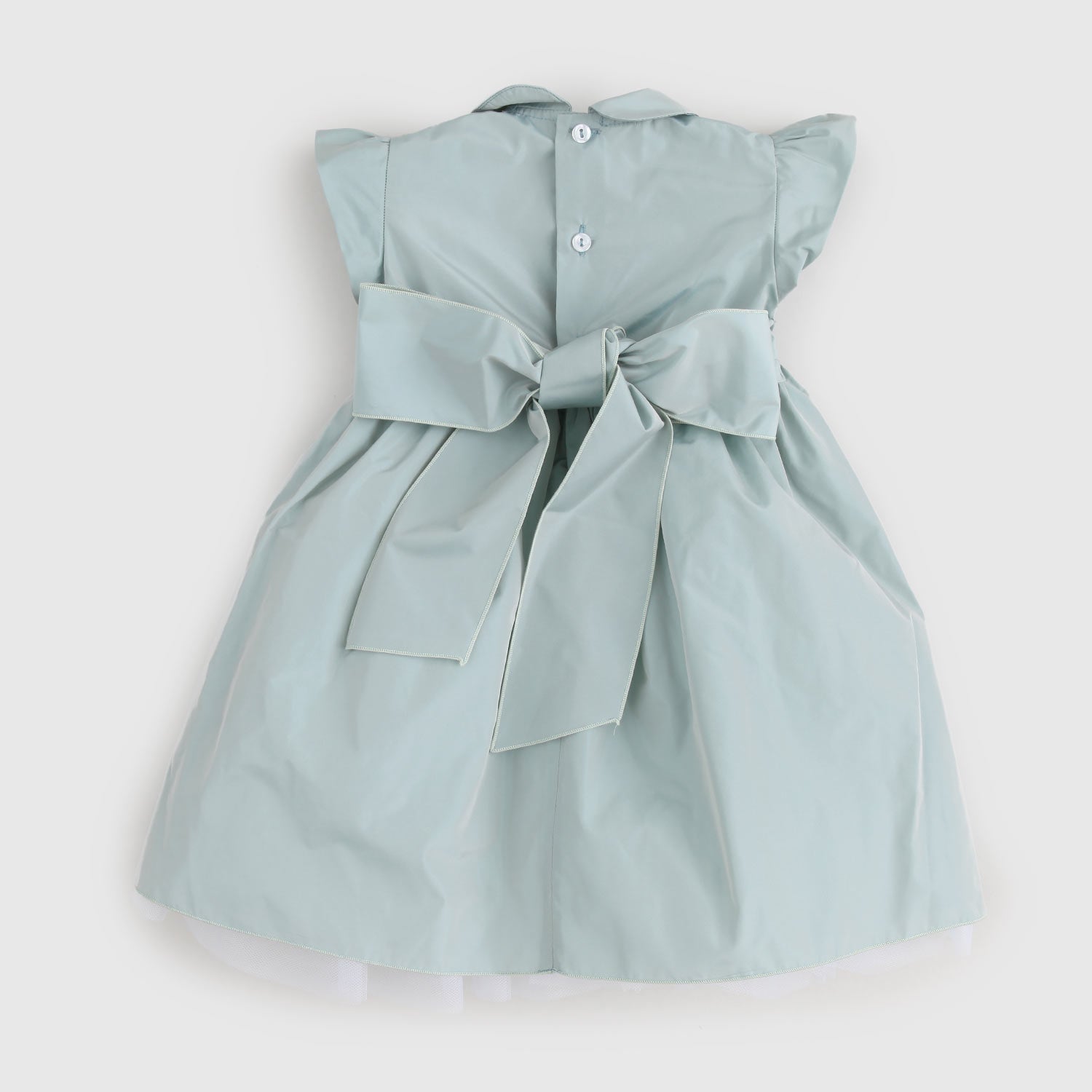 Vestito verde in cotone Taftà per bambine - annameglio.com abbigliamento moda