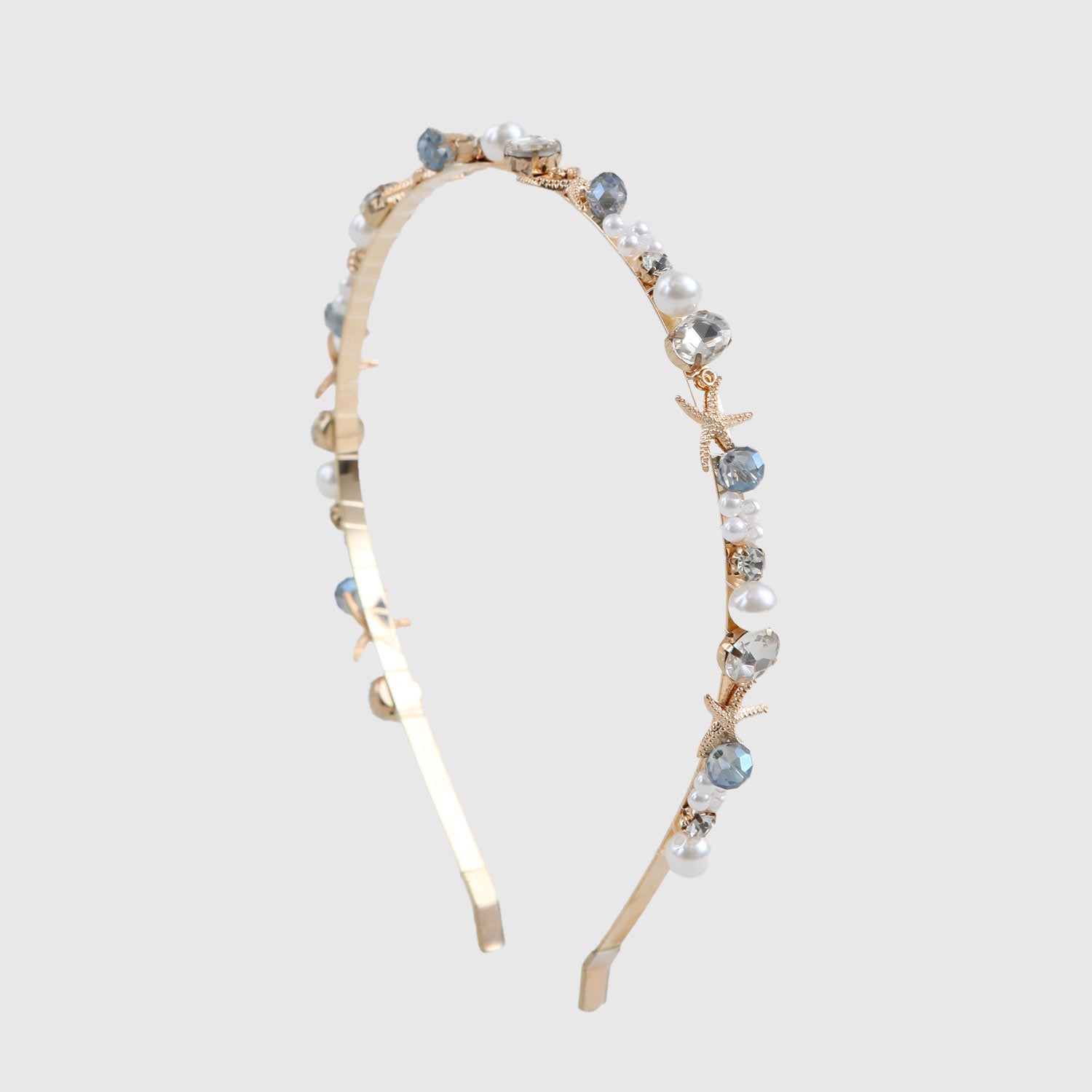 Cerchietto dorato con pietre e perline per bambina - annameglio.com abbigliamento moda