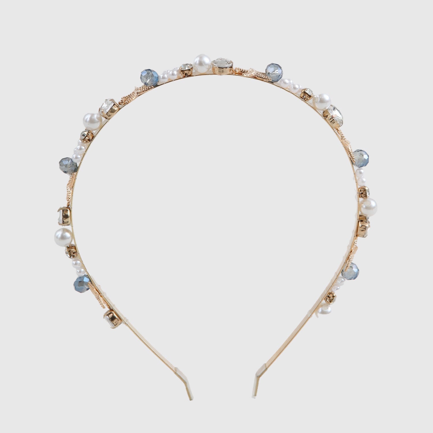 Cerchietto dorato con pietre e perline per bambina - annameglio.com abbigliamento moda