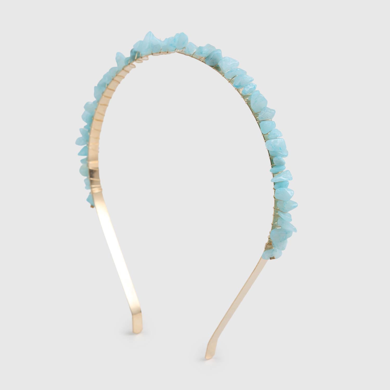 Cerchietto con pietre celesti per bambina - annameglio.com abbigliamento moda