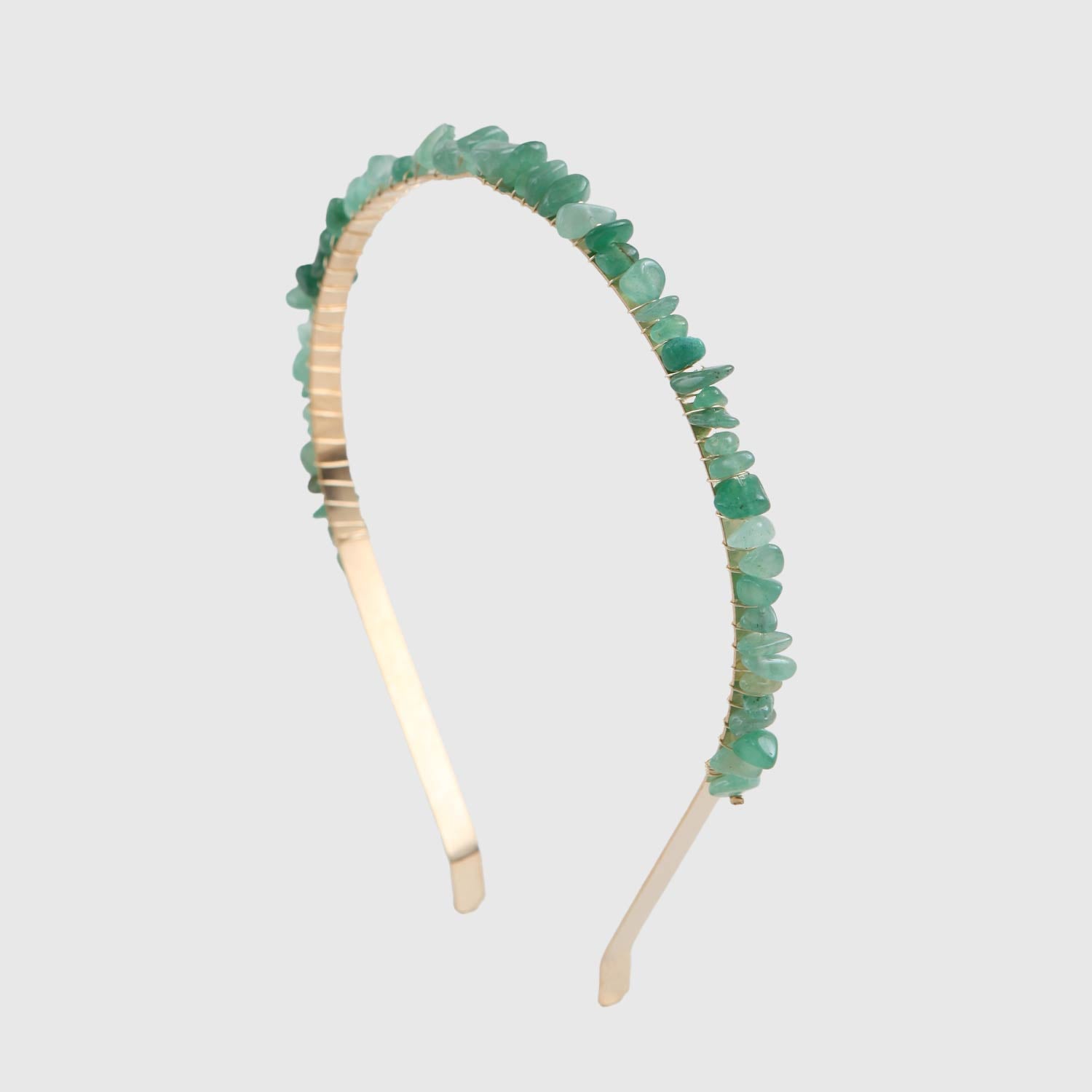 Cerchietto dorato con pietre verdi per bambina - annameglio.com abbigliamento moda