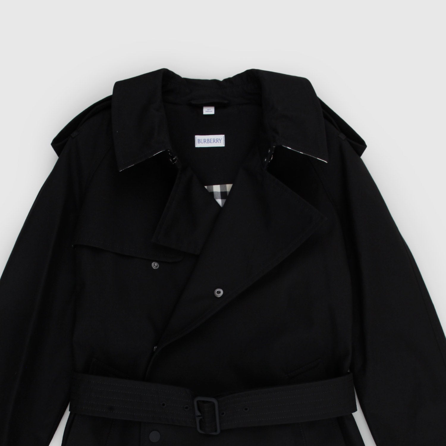 Trench nero in gabardine - annameglio.com abbigliamento moda