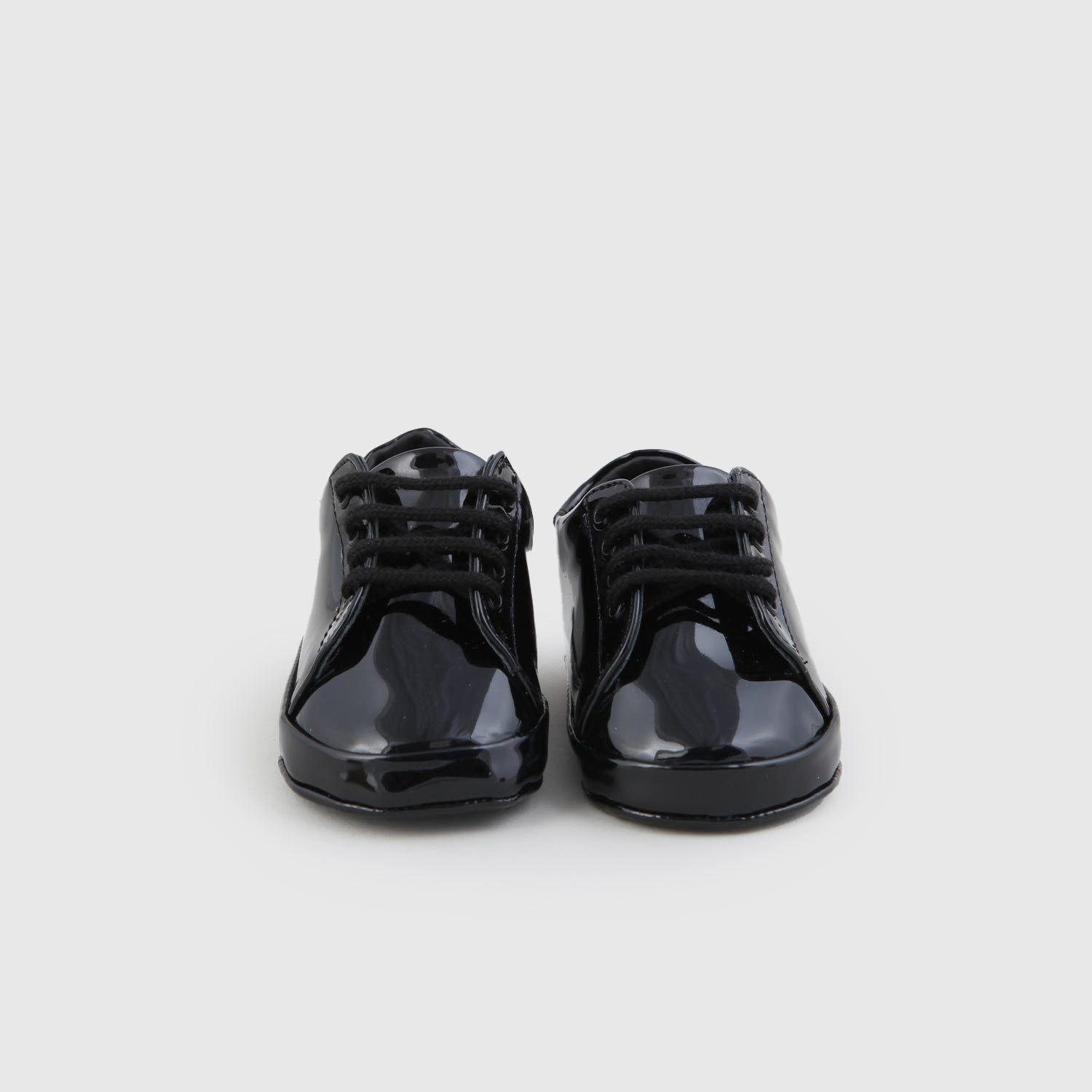 Sneaker in pelle nero lucide per neonato - annameglio.com abbigliamento moda