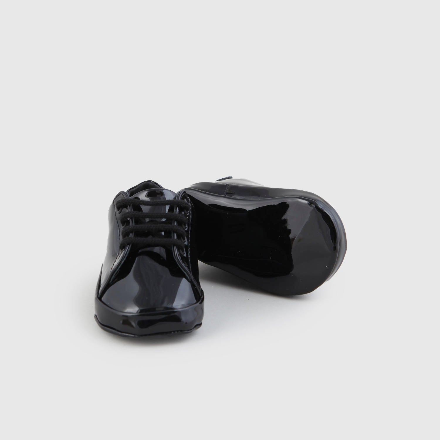 Sneaker in pelle nero lucide per neonato - annameglio.com abbigliamento moda