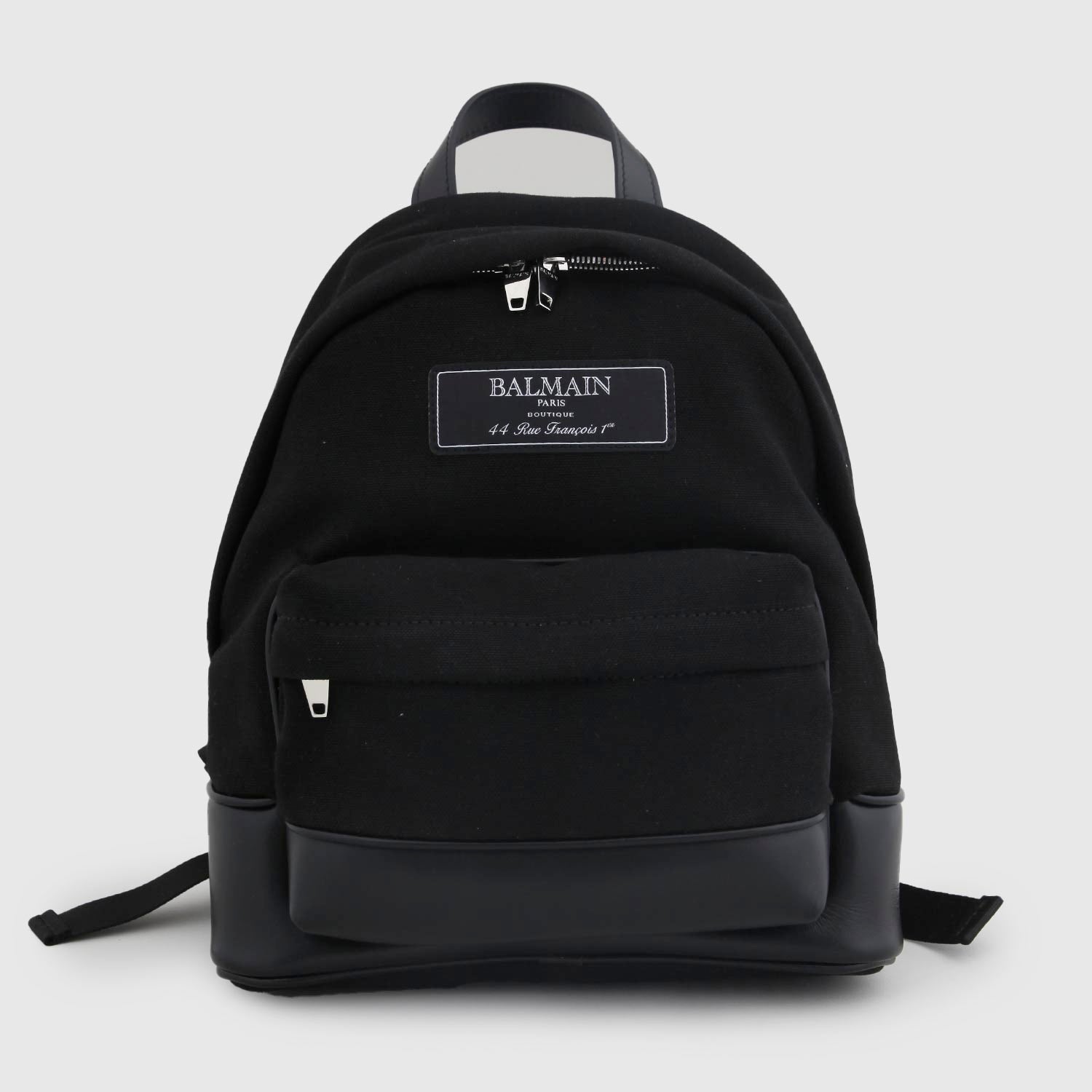 Zaino Nero Unisex Balmain in cotone con logo - annameglio.com abbigliamento moda