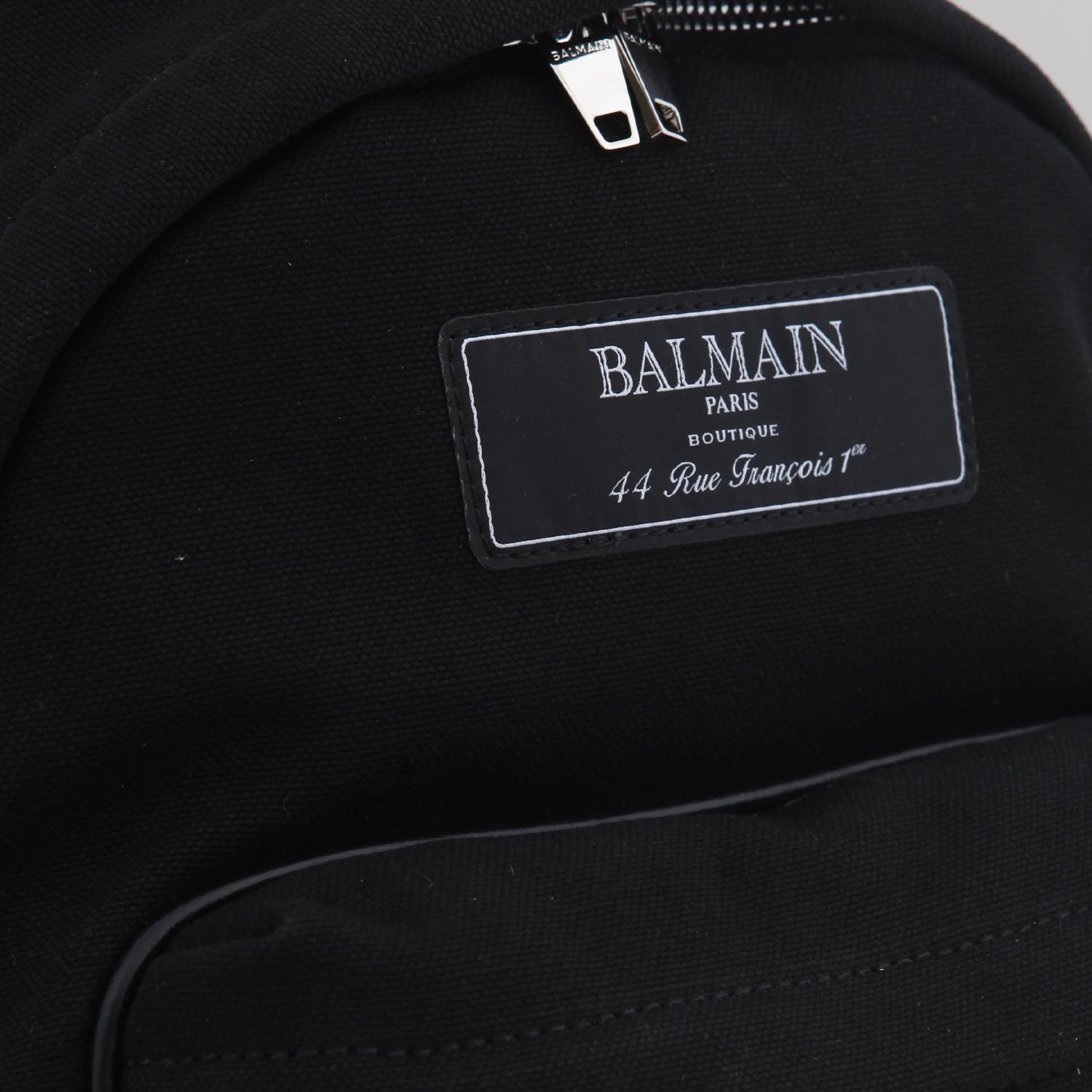 Zaino Nero Unisex Balmain in cotone con logo - annameglio.com abbigliamento moda