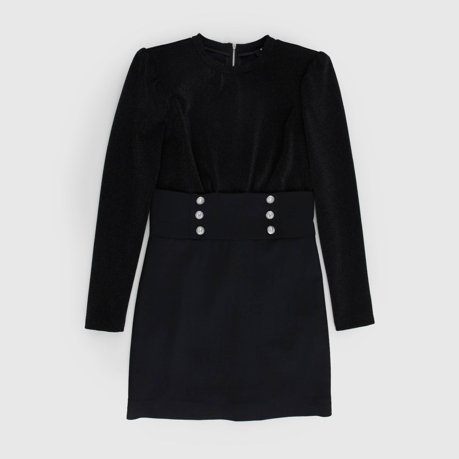 Vestito lurex nero con bottoni argento - annameglio.com abbigliamento moda