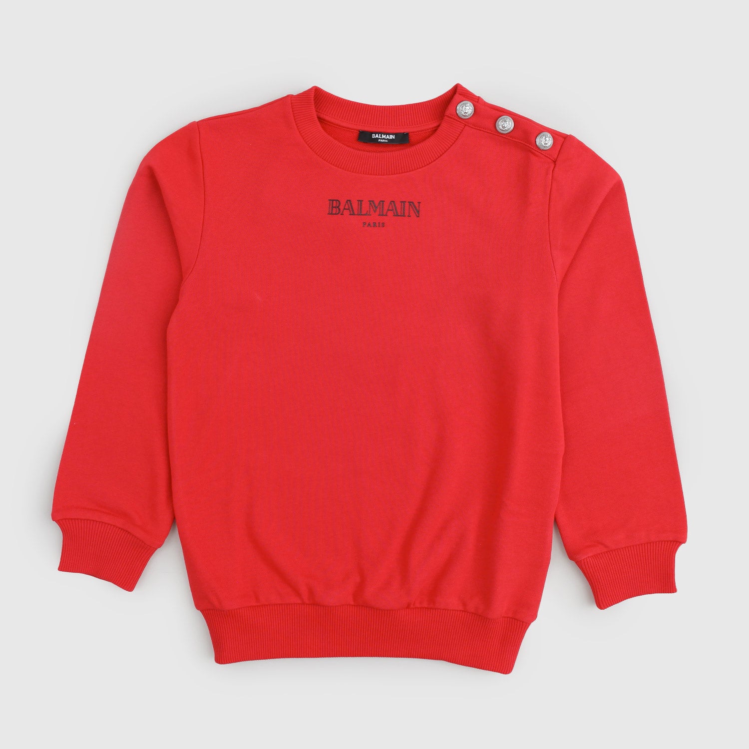 Felpa rossa in cotone con bottoni e logo - annameglio.com abbigliamento moda