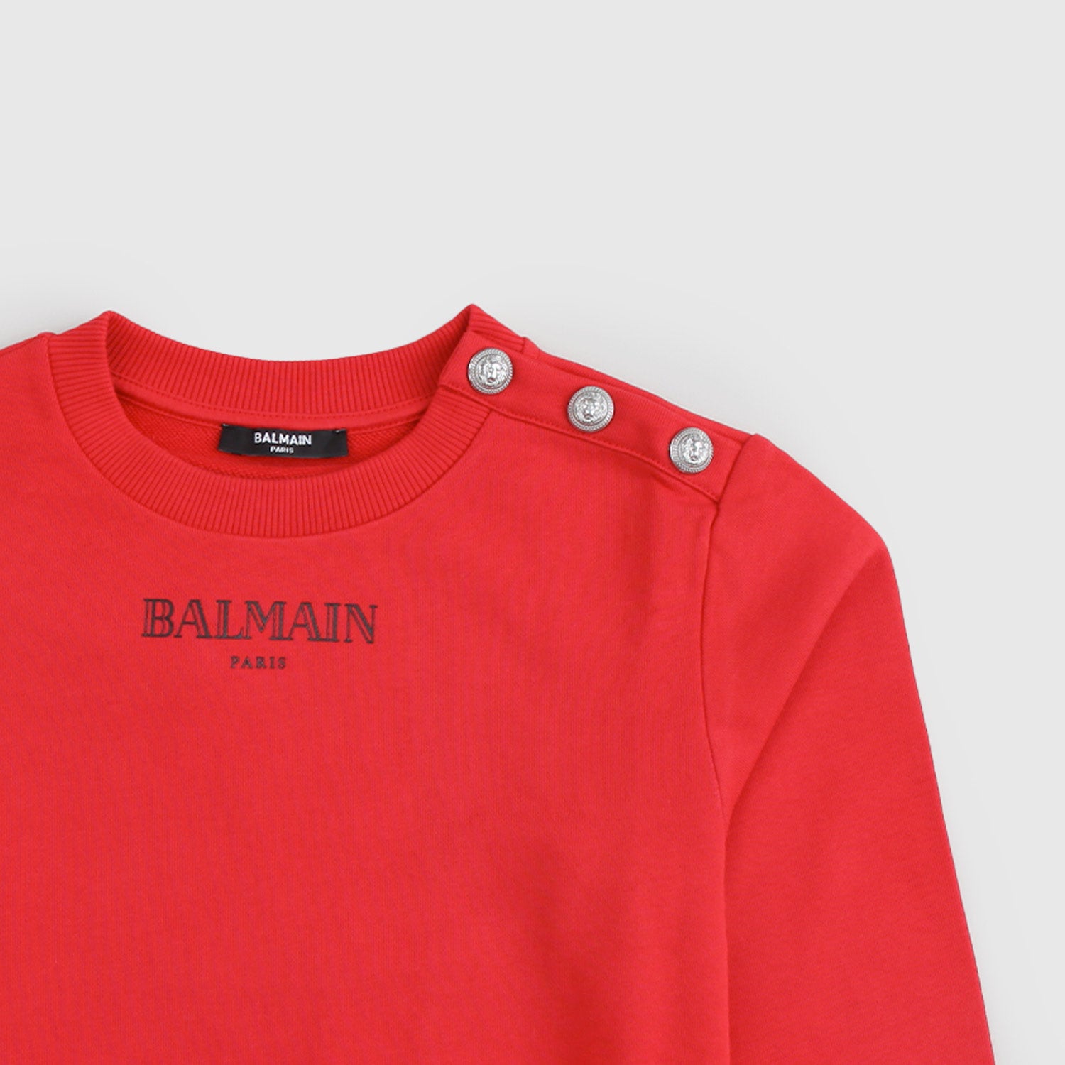 Felpa rossa in cotone con bottoni e logo - annameglio.com abbigliamento moda