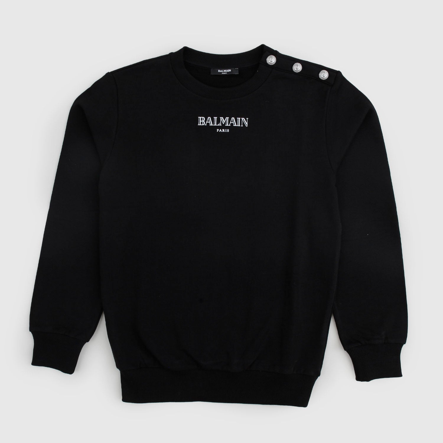 Felpa lunga nera con logo e bottoni - annameglio.com abbigliamento moda