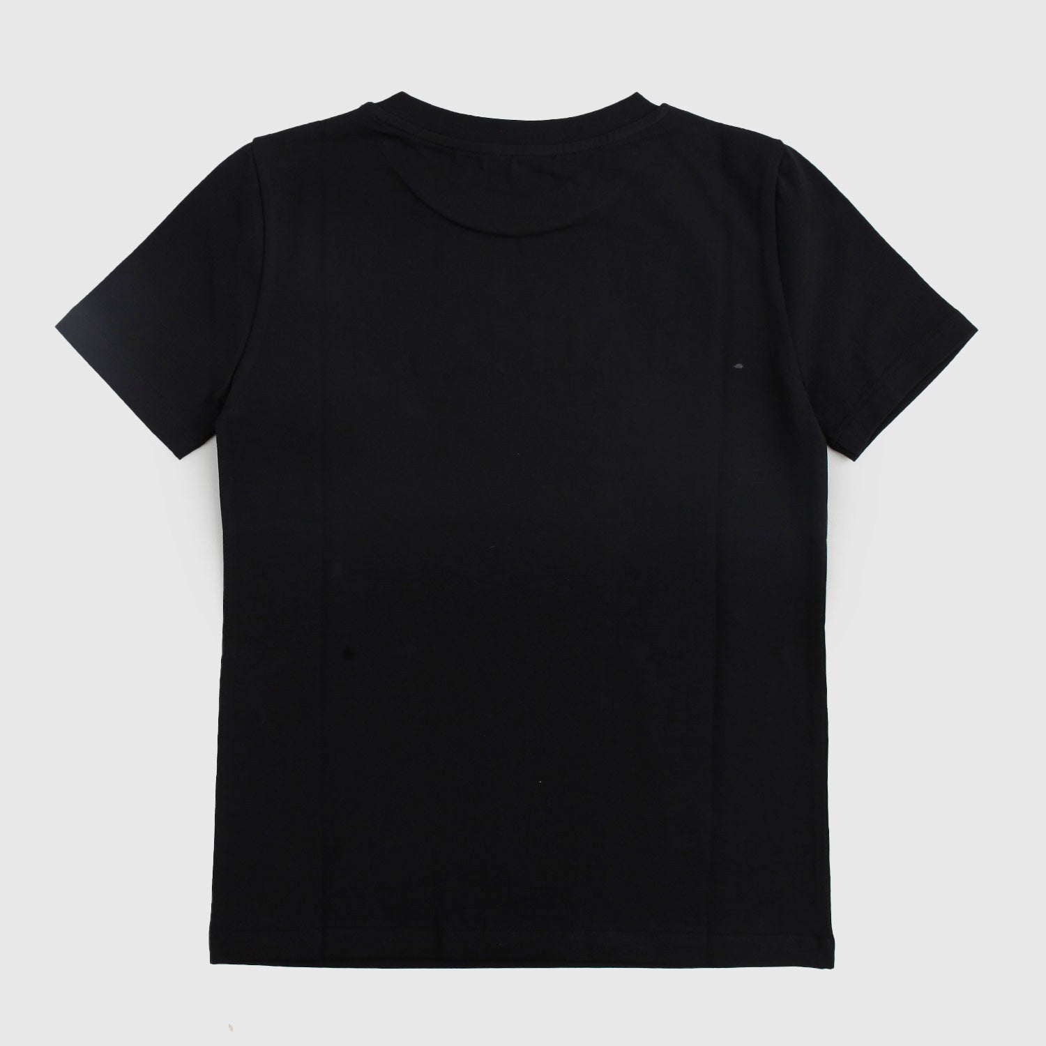 T-shirt nera con logo tono su tono ricamato - annameglio.com abbigliamento moda