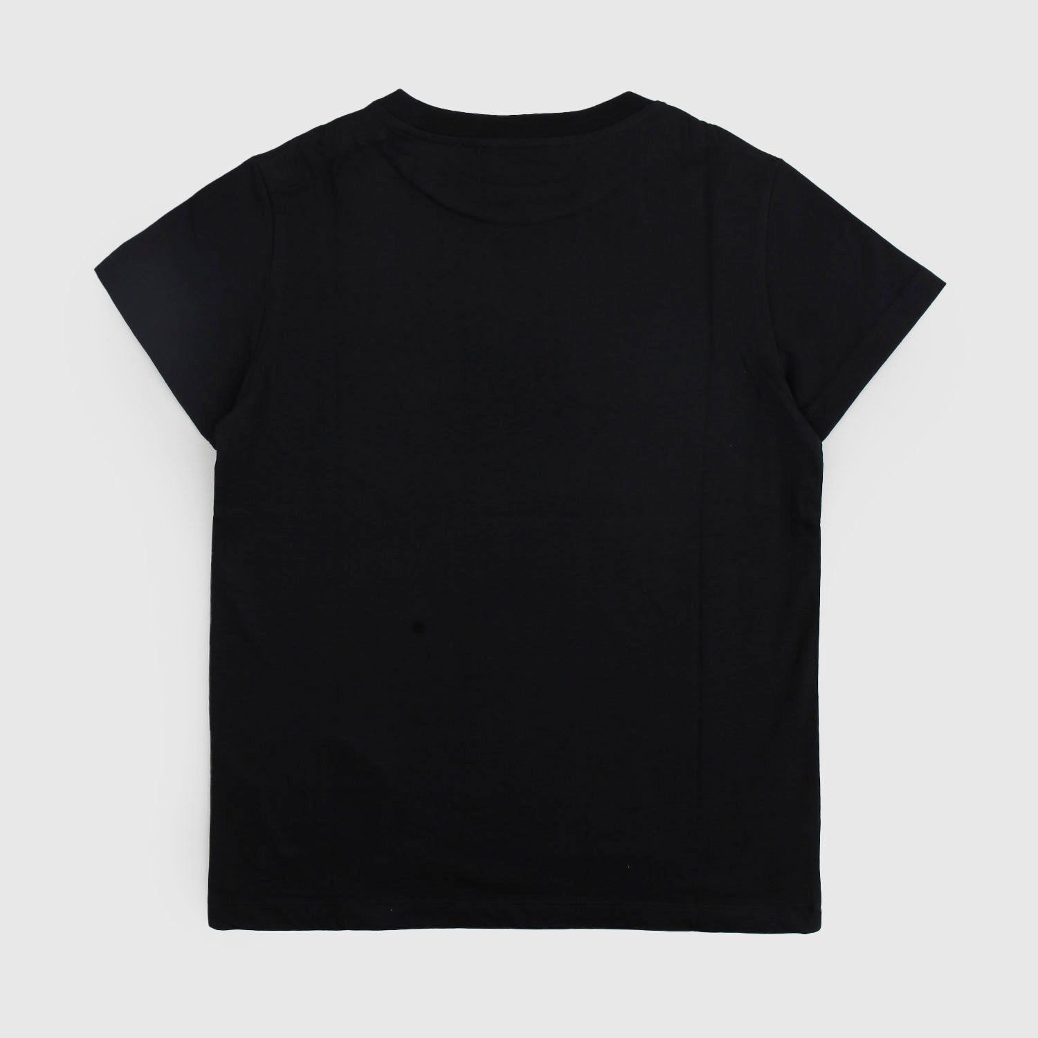 T-shirt nera con logo e bottoncini d’oro - annameglio.com abbigliamento moda